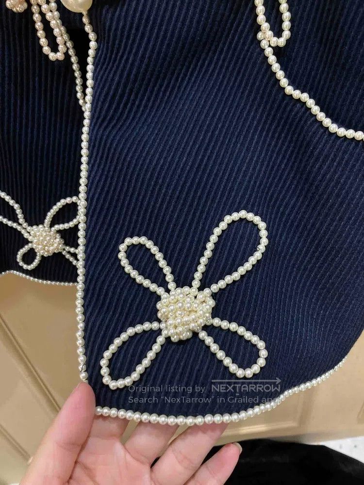 Chanel Chanel 09p Pearl buckle Tibetan green stand-up collar jack Size M / US 6-8 / IT 42-44 - 3 Thumbnail