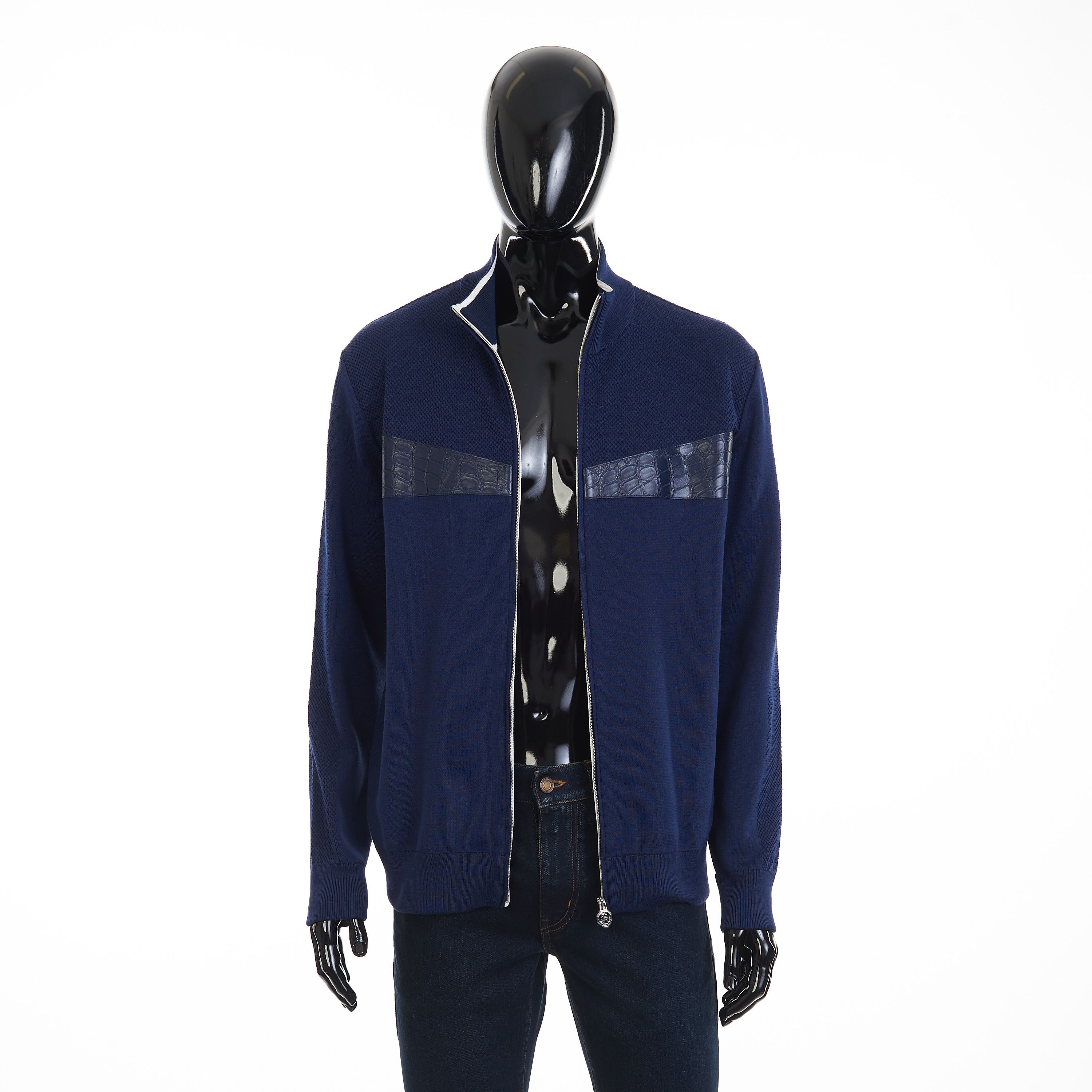 Stefano Ricci Knit Jogging Blouson - Full Zip, Matte Crocodile Insert Size US XL / EU 56 / 4 - 10 Thumbnail