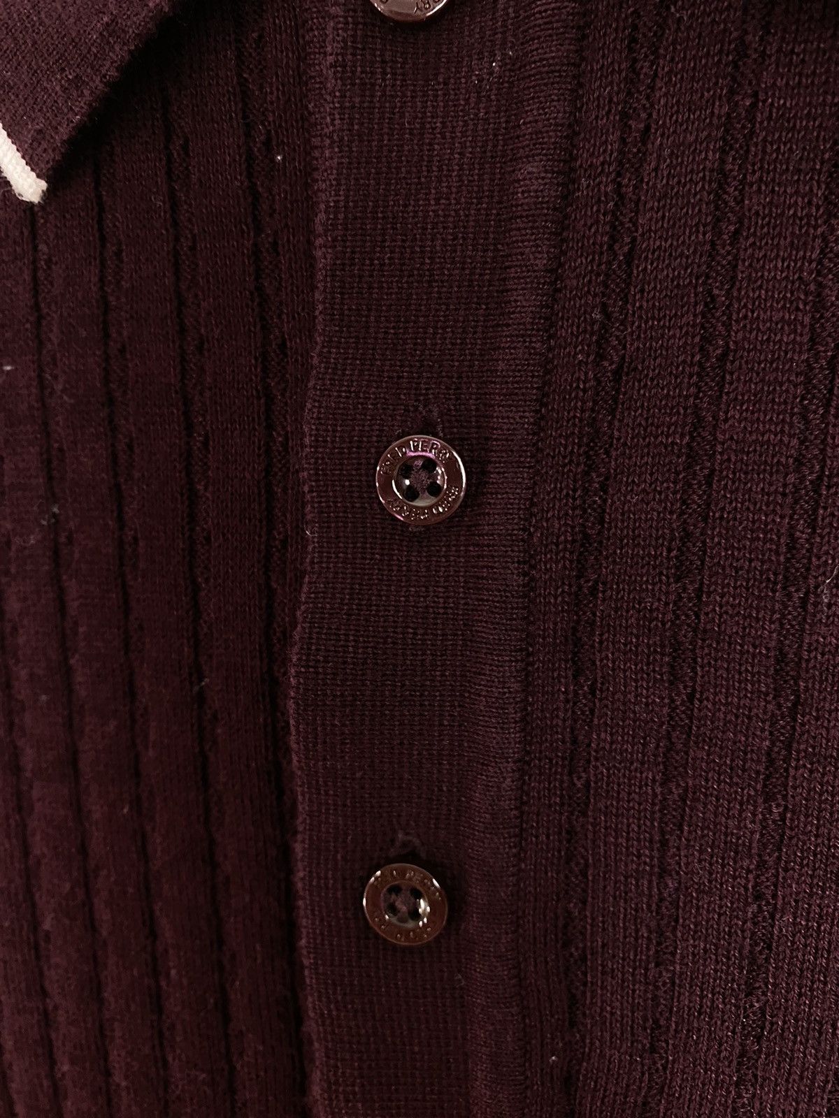 Fred Perry FRED PERRY MOD RIBBED KNIT TIPPED POLO (MAHOGANY) M Size US M / EU 48-50 / 2 - 4 Thumbnail