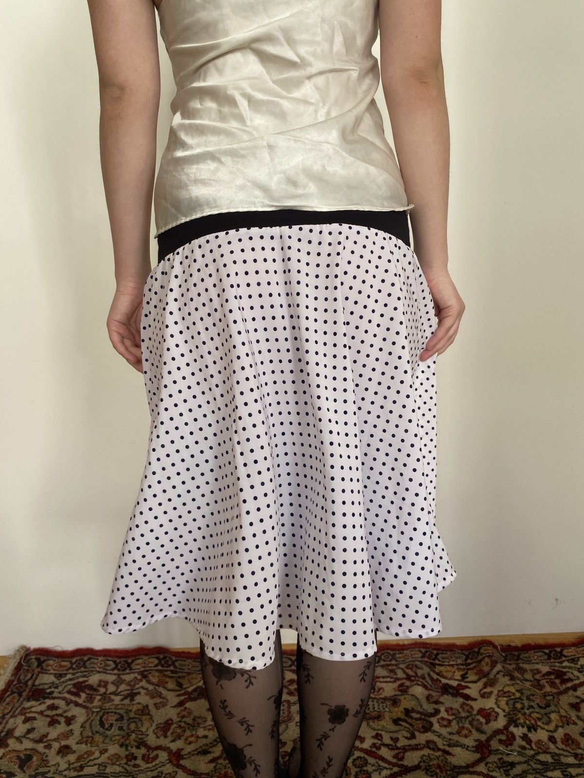 Vintage Vintage dotted midi skirt Size 27" / US 4 / IT 40 - 4 Thumbnail