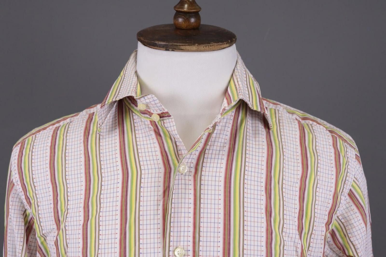 Etro Etro Milano Multicolor Striped Button Dress Shirt Size 42 Size US M / EU 48-50 / 2 - 2 Thumbnail