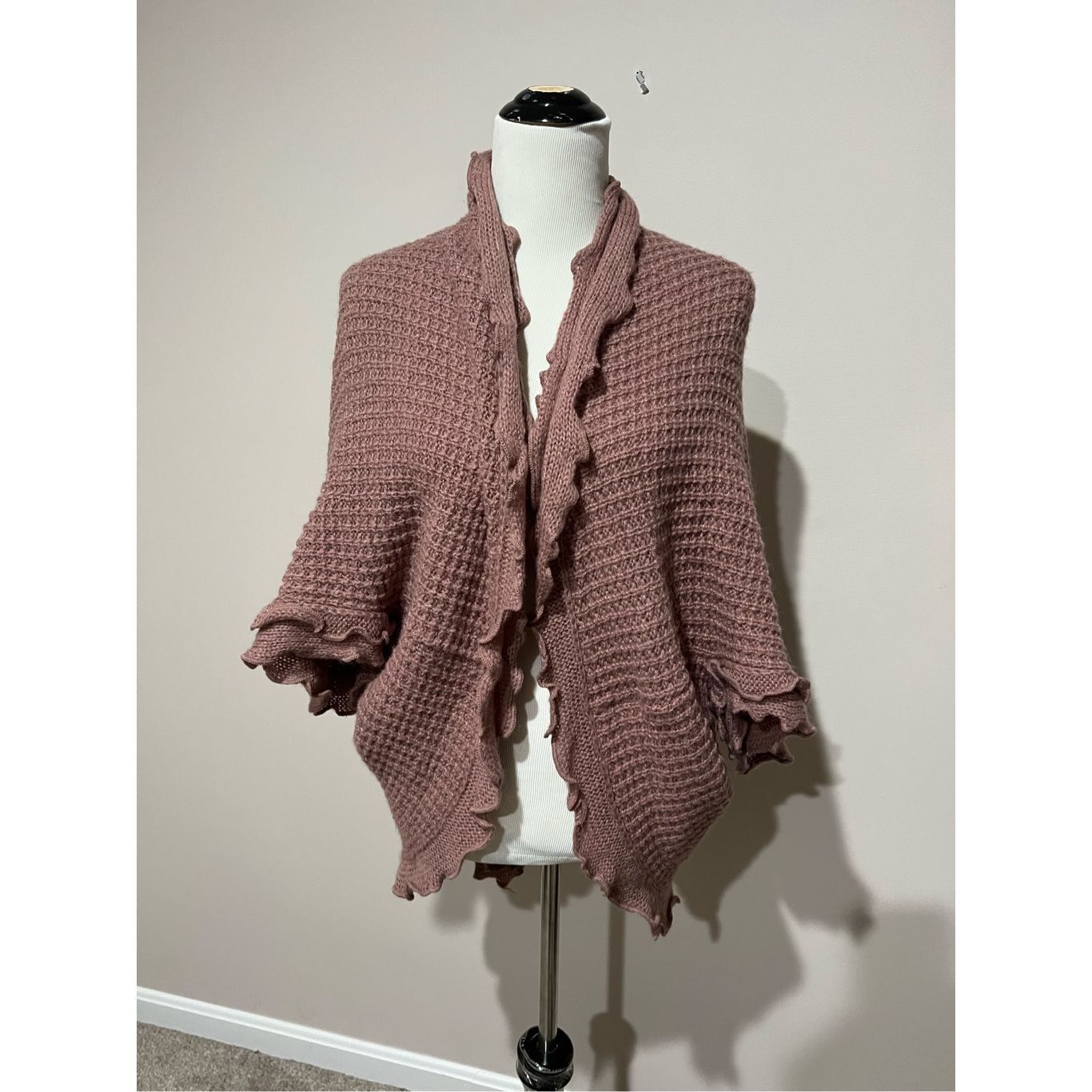 Anthropologie Anthropologie moth cardigan sweater scalloped edge waffle kn Size S / US 4 / IT 40 - 2 Thumbnail