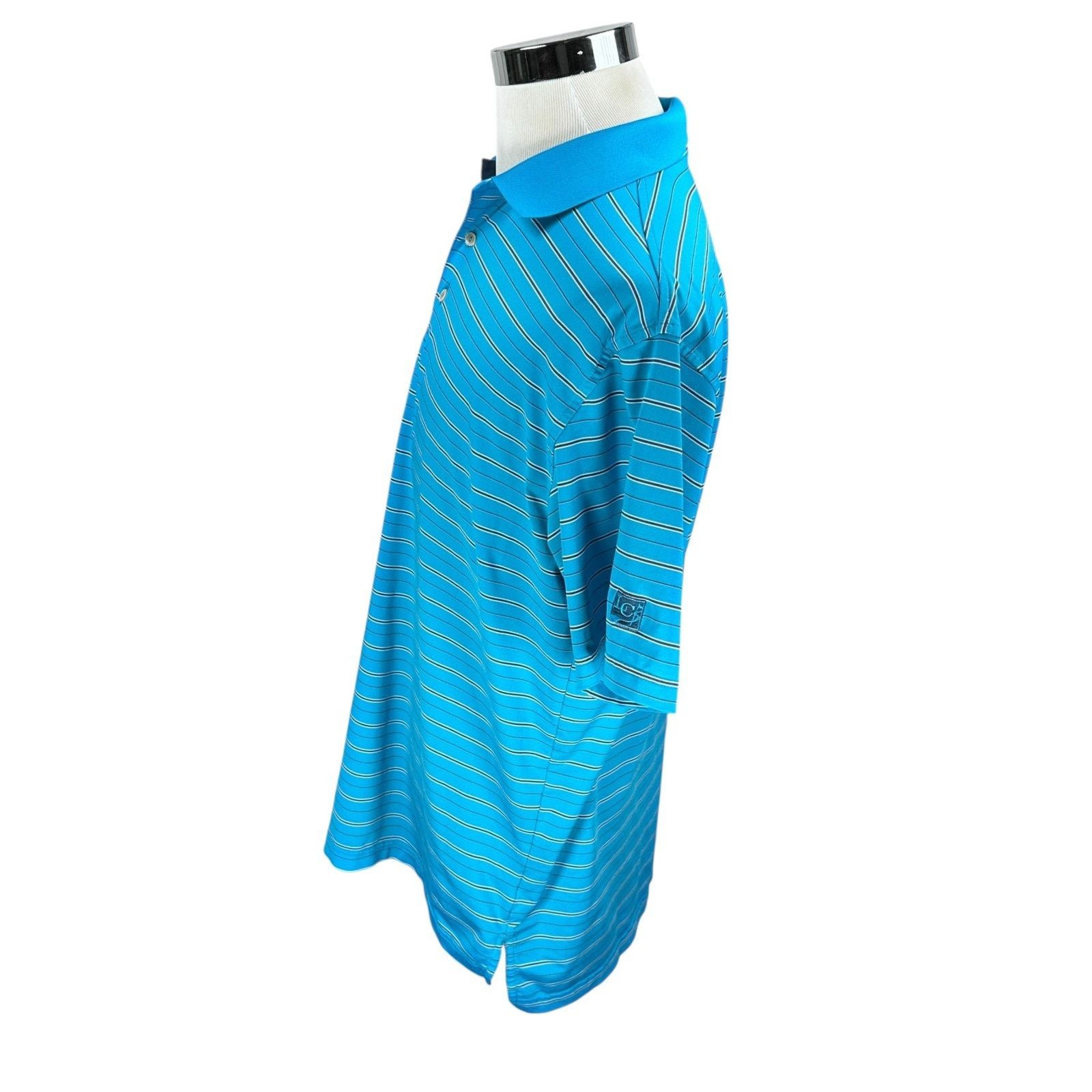 Peter Millar Peter Millar Summer Polo Shirt Men Large Blue Striped Golf Size US L / EU 52-54 / 3 - 4 Thumbnail