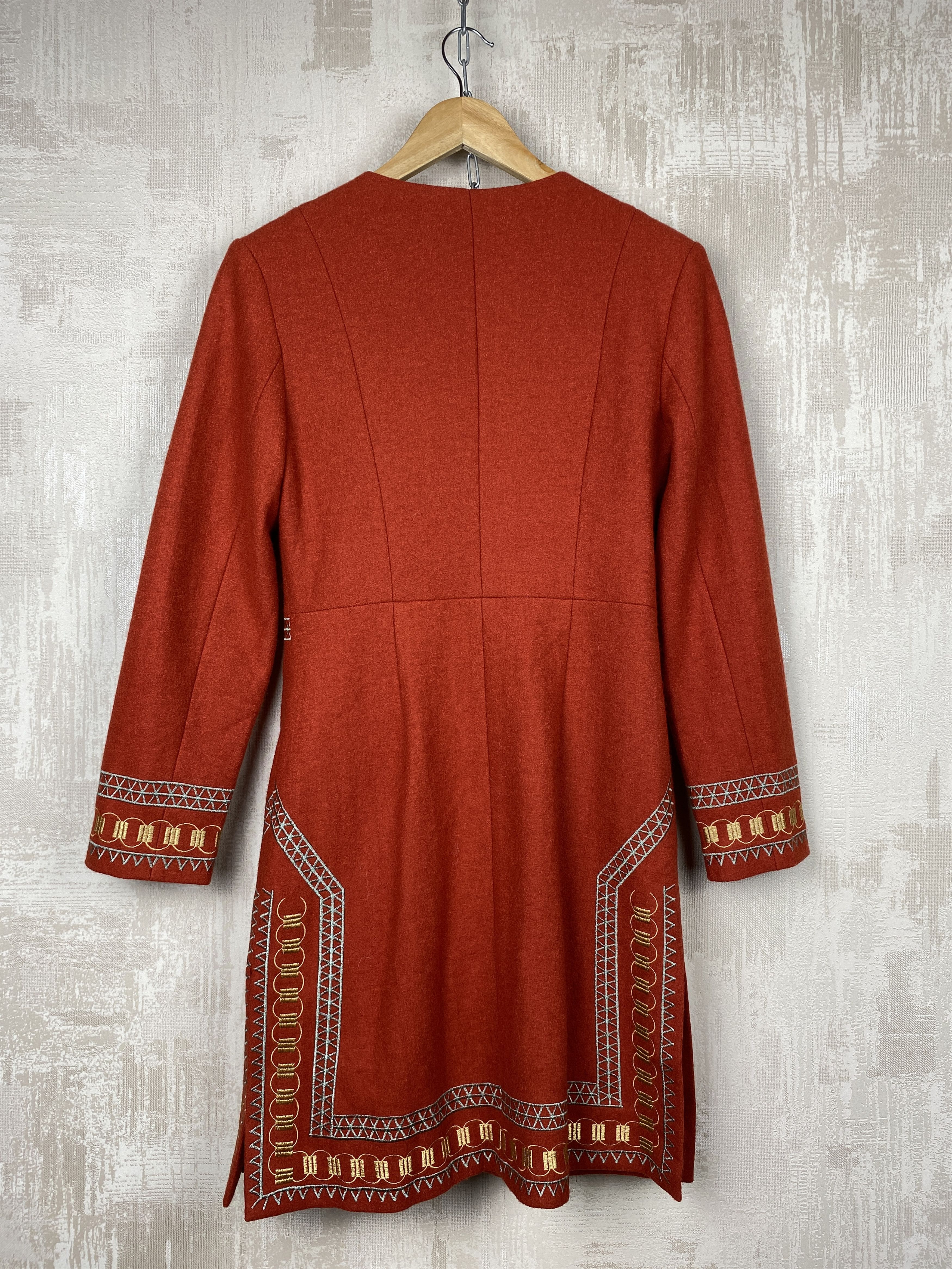 Anna Sui Anna Sui Wool Orange Bohemian Embroidered Details Coat Size M / US 6-8 / IT 42-44 - 10 Thumbnail