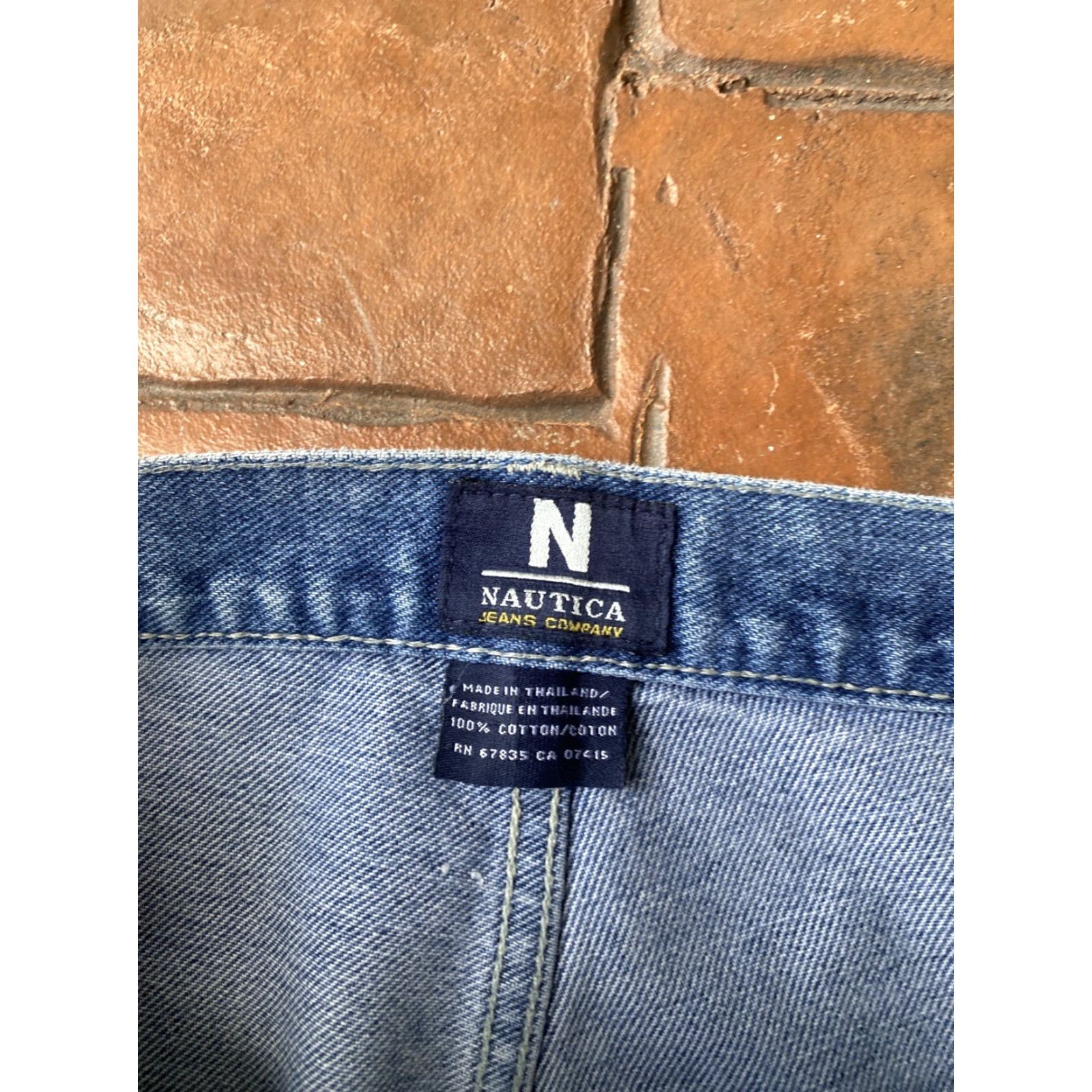 Nautica VINTAGE Nautica Carpenter Jeans 36x32 Wide-Leg Skater Hip Hop Denim Blue Mens Jeans Baggy Relaxed Regular 90s City USA Size US 36 / EU 52 - 7 Thumbnail