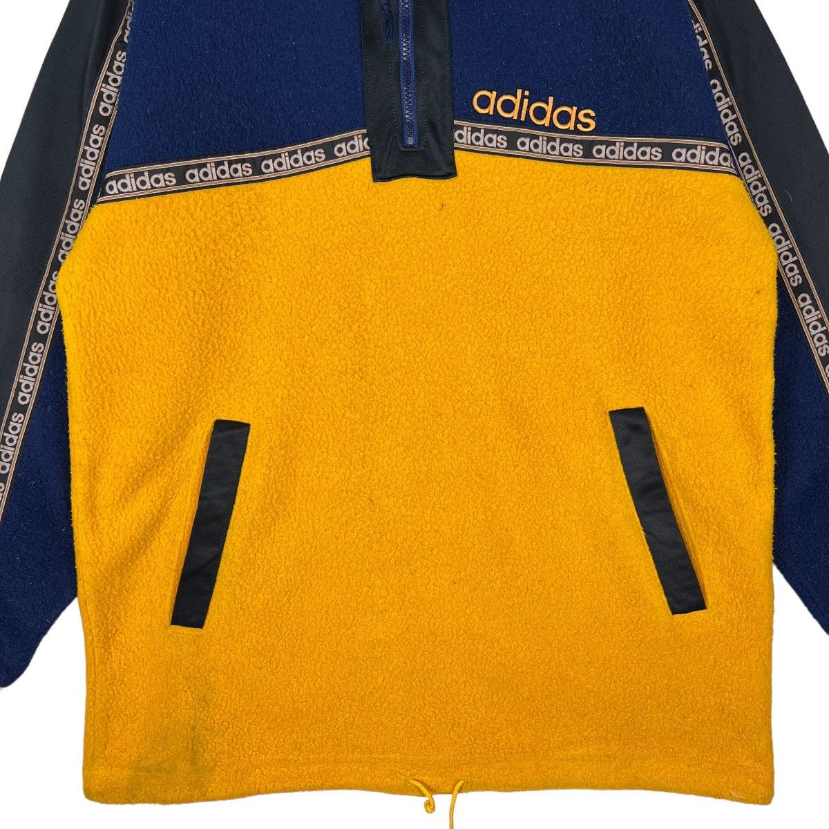 Adidas 🔥 VINTAGE ADIDAS HYBRID FLEECE ANORAK JACKET Size US L / EU 52-54 / 3 - 7 Thumbnail