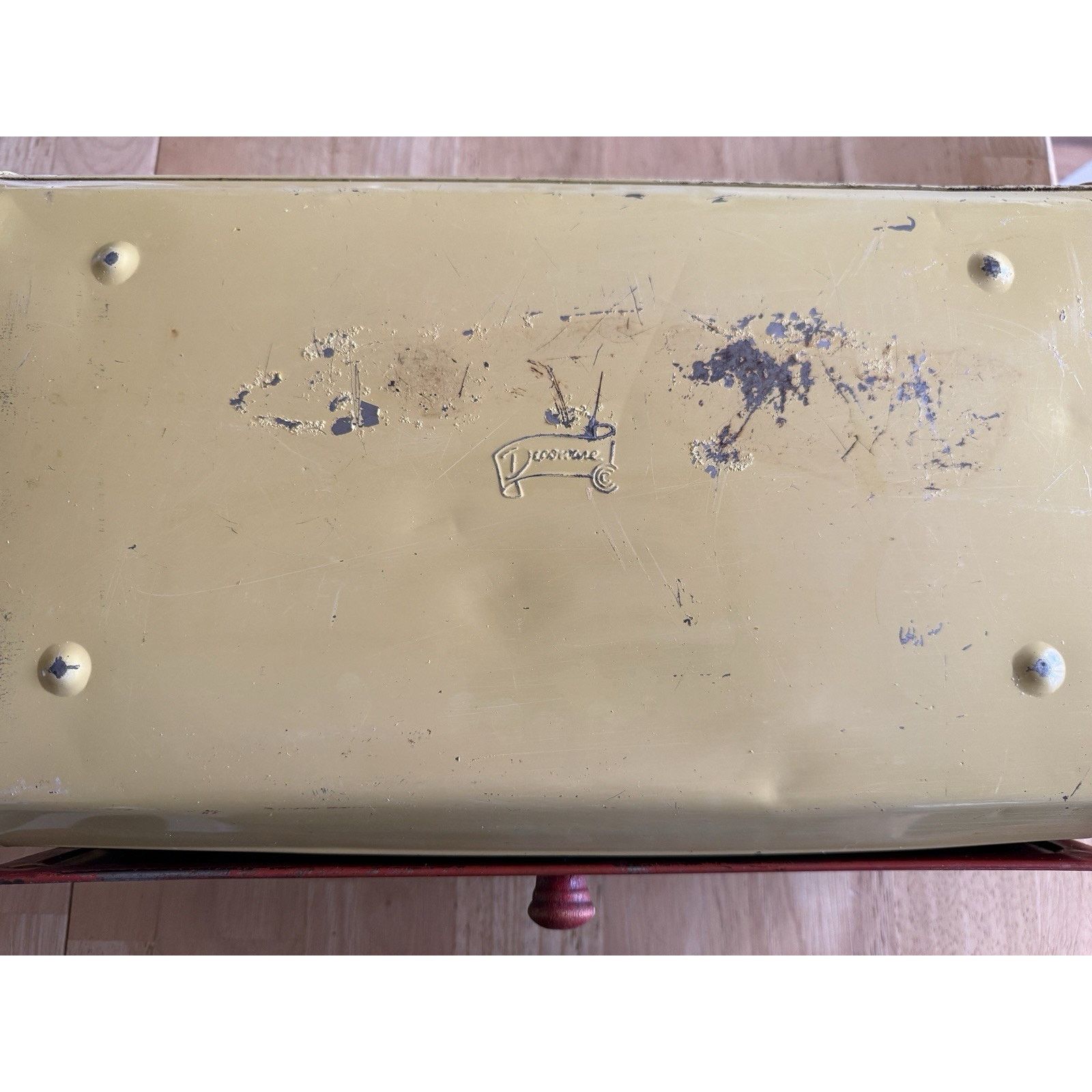 Other Vintage Decoware Metal Bread Box w/Yellow Lattice Pattern Size ONE SIZE - 10 Thumbnail