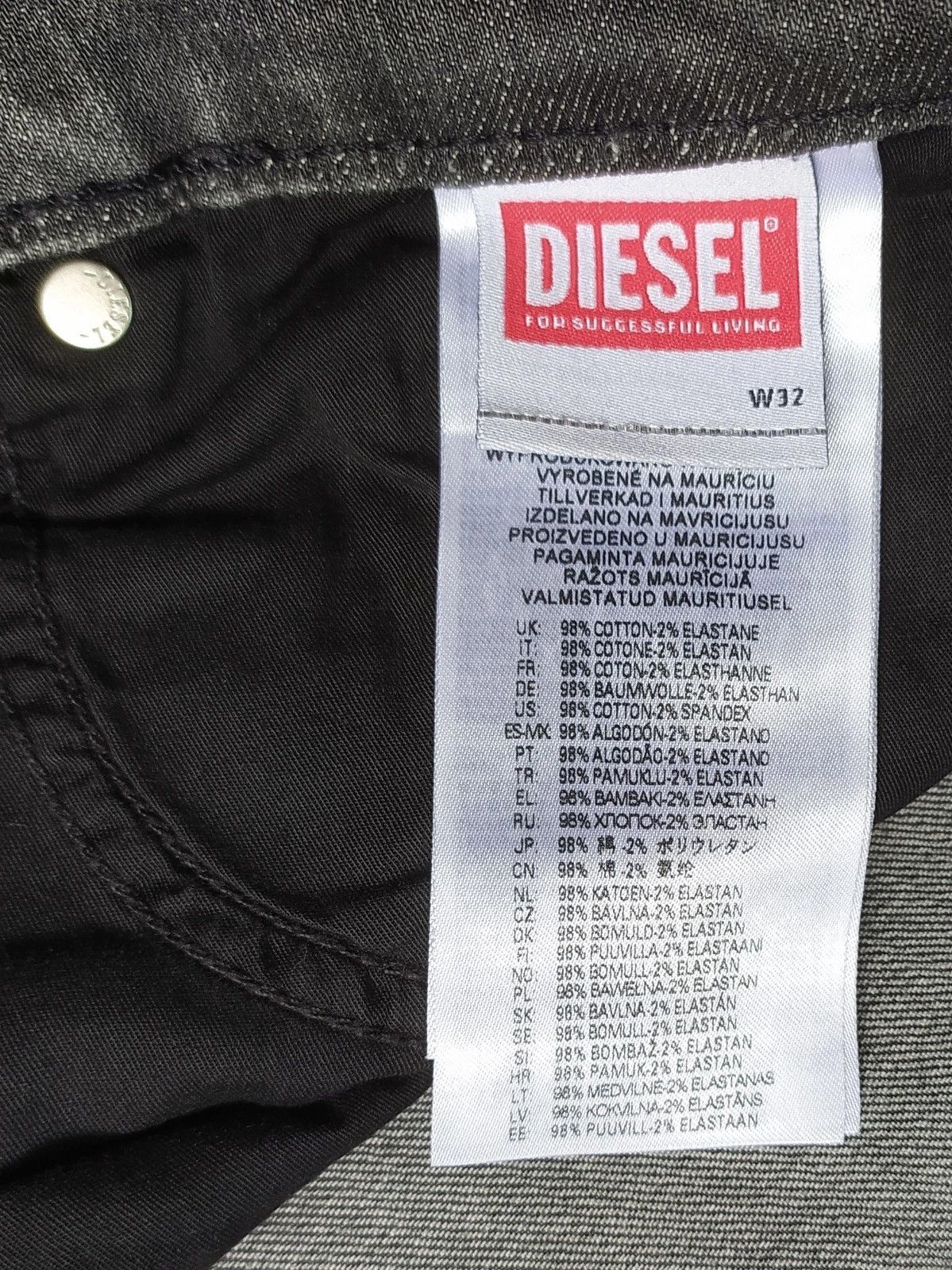 Diesel Diesel D-LUSTER L.32 MENS JEANS T/9629 Size US 32 / EU 48 - 8 Thumbnail
