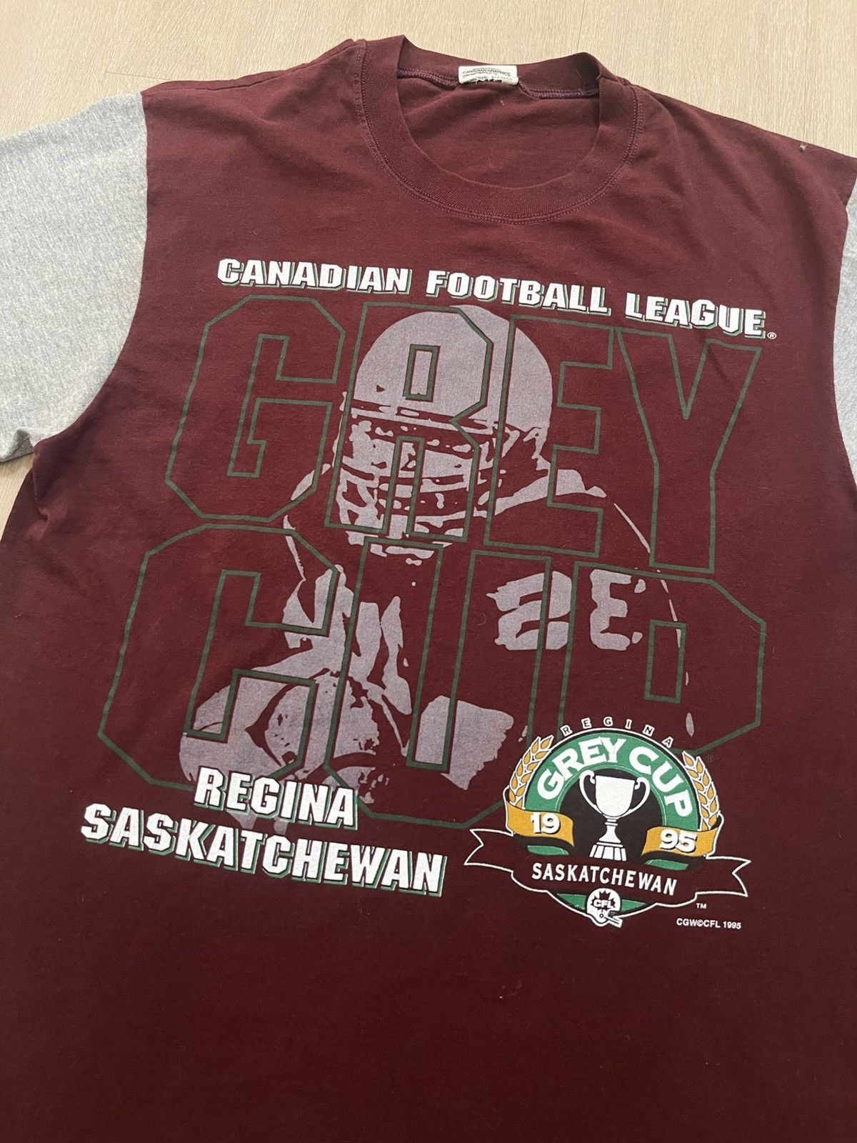 Vintage 1995 CFL Saskatchewan Roughriders shirt Medium Size US L / EU 52-54 / 3 - 2 Thumbnail