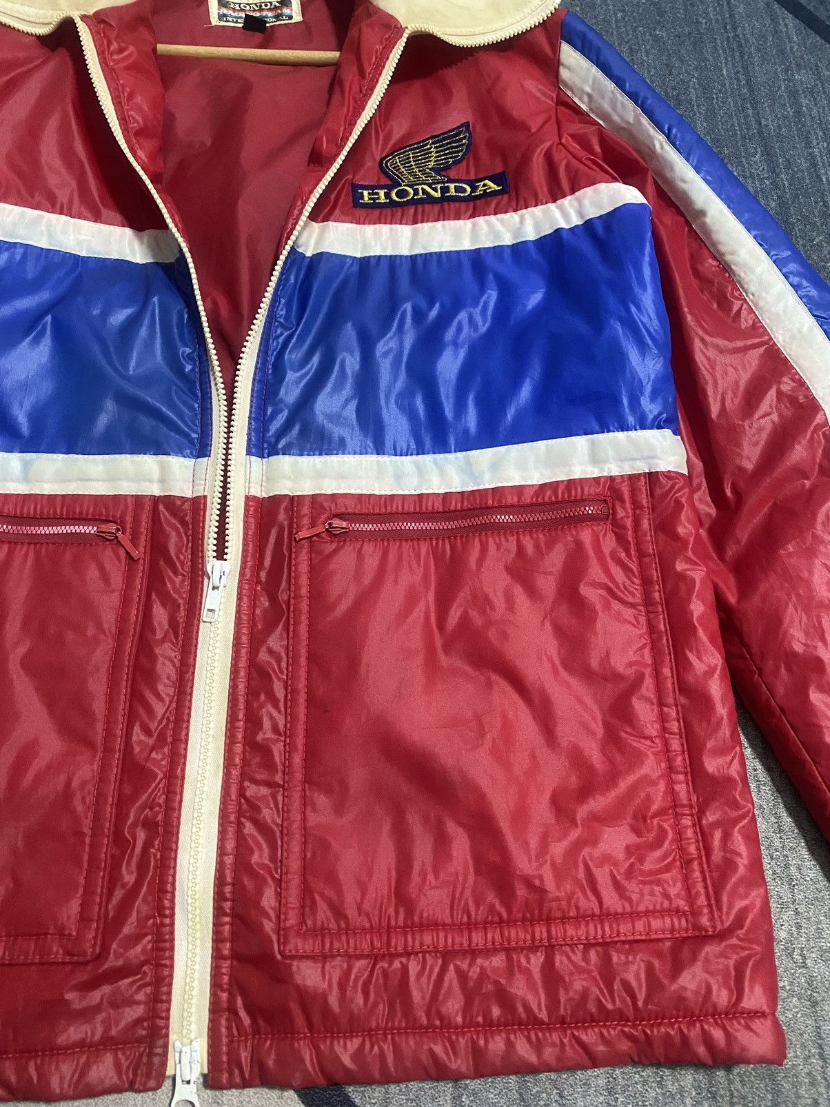 Honda × Japanese Brand × Vintage Vintage 70s Honda Jacket Fullzipper Embroidery Biglogo Large Size US L / EU 52-54 / 3 - 8 Thumbnail