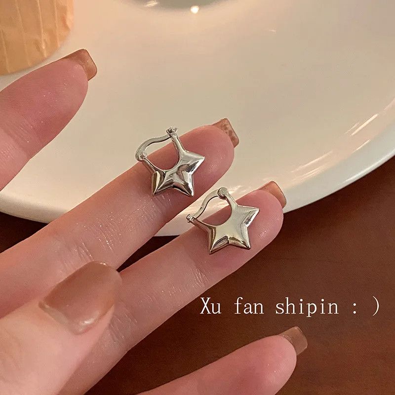 Other S925 Silver Needle Pentagram Earrings Size ONE SIZE - 5 Thumbnail