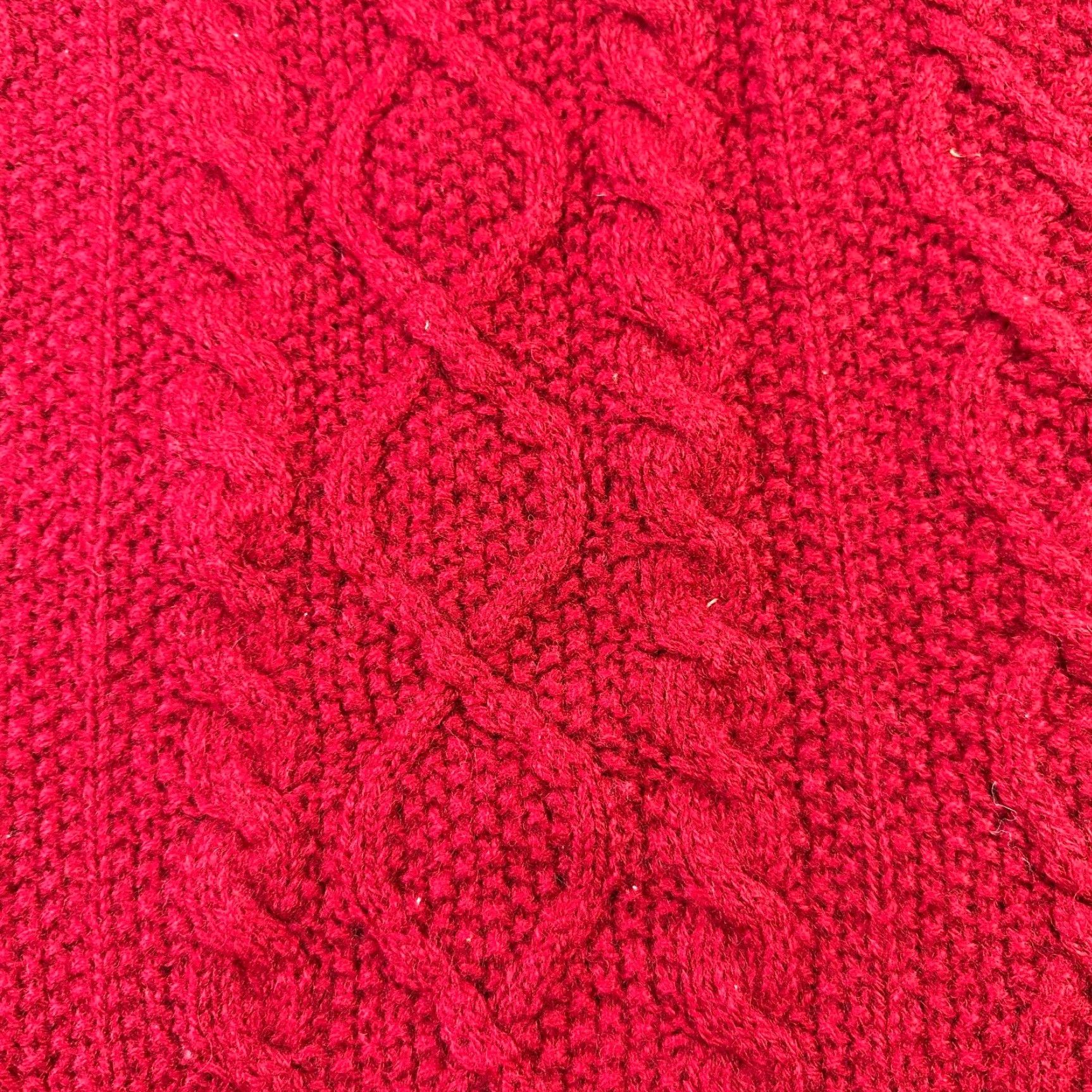 J.Crew VINTAGE J. CREW Sweater Mens XL Red Wool Cable-Knit Crew Neck Fisherman Pullover Knit Size US XL / EU 56 / 4 - 7 Thumbnail