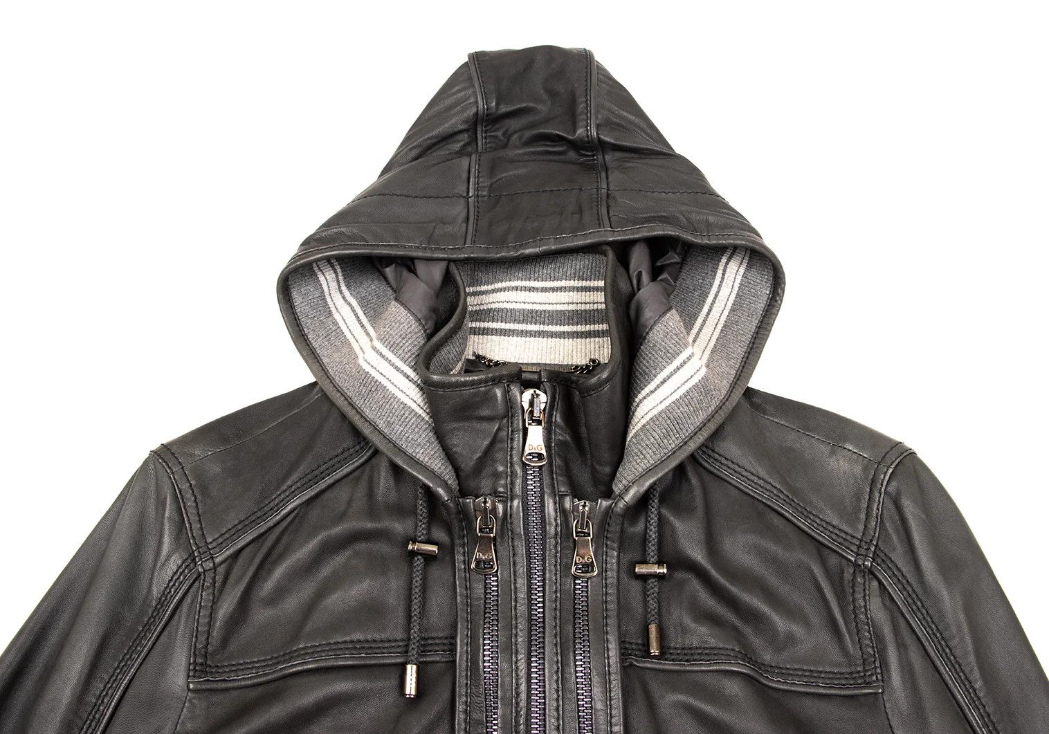 Dolce & Gabbana Hooded Zip Blouson in Charcoal, Size 46 Size US S / EU 44-46 / 1 - 3 Thumbnail