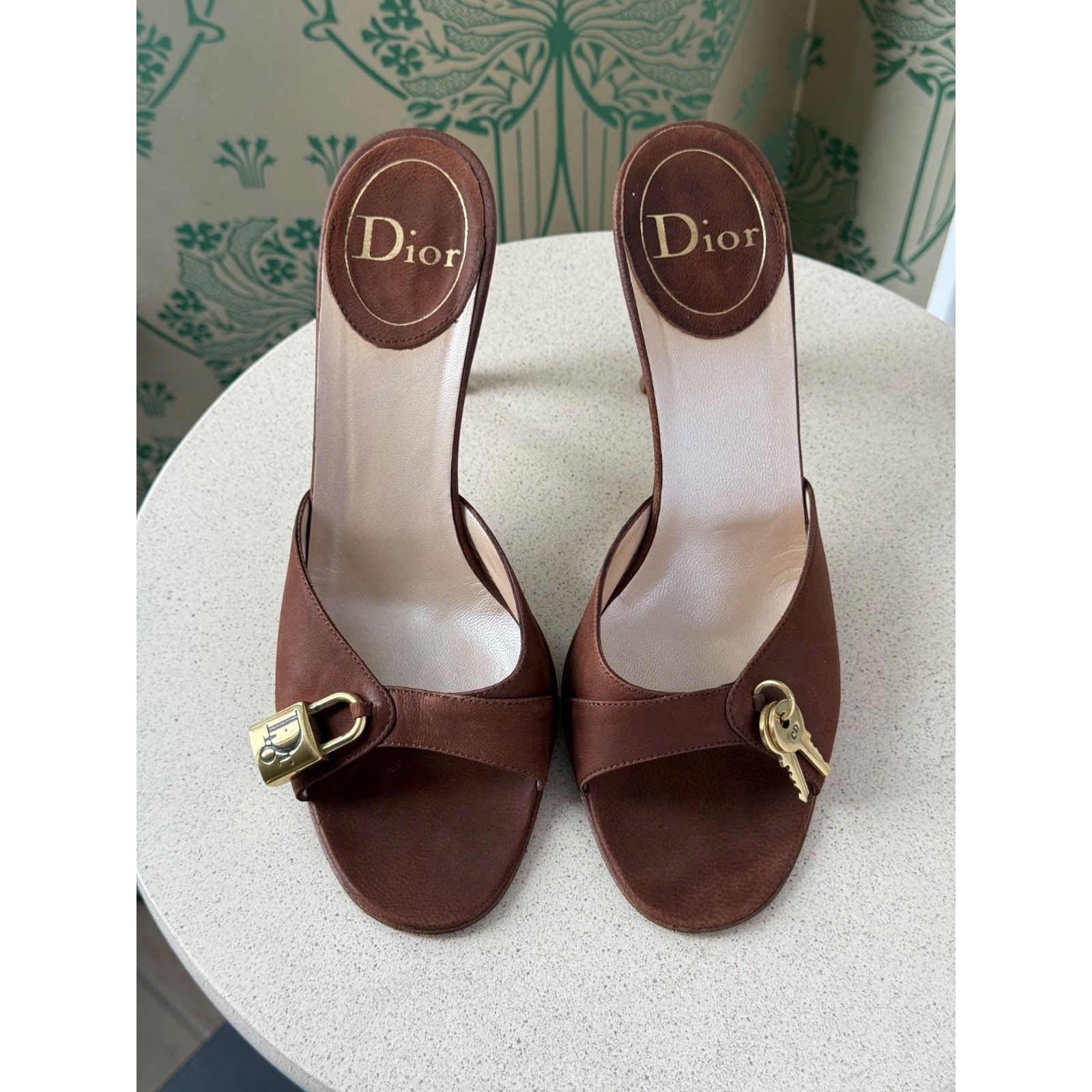 Dior 2002 Vintage Dior Mules by John Galliano with Lock & Keys Size US 9 / IT 39 - 2 Thumbnail