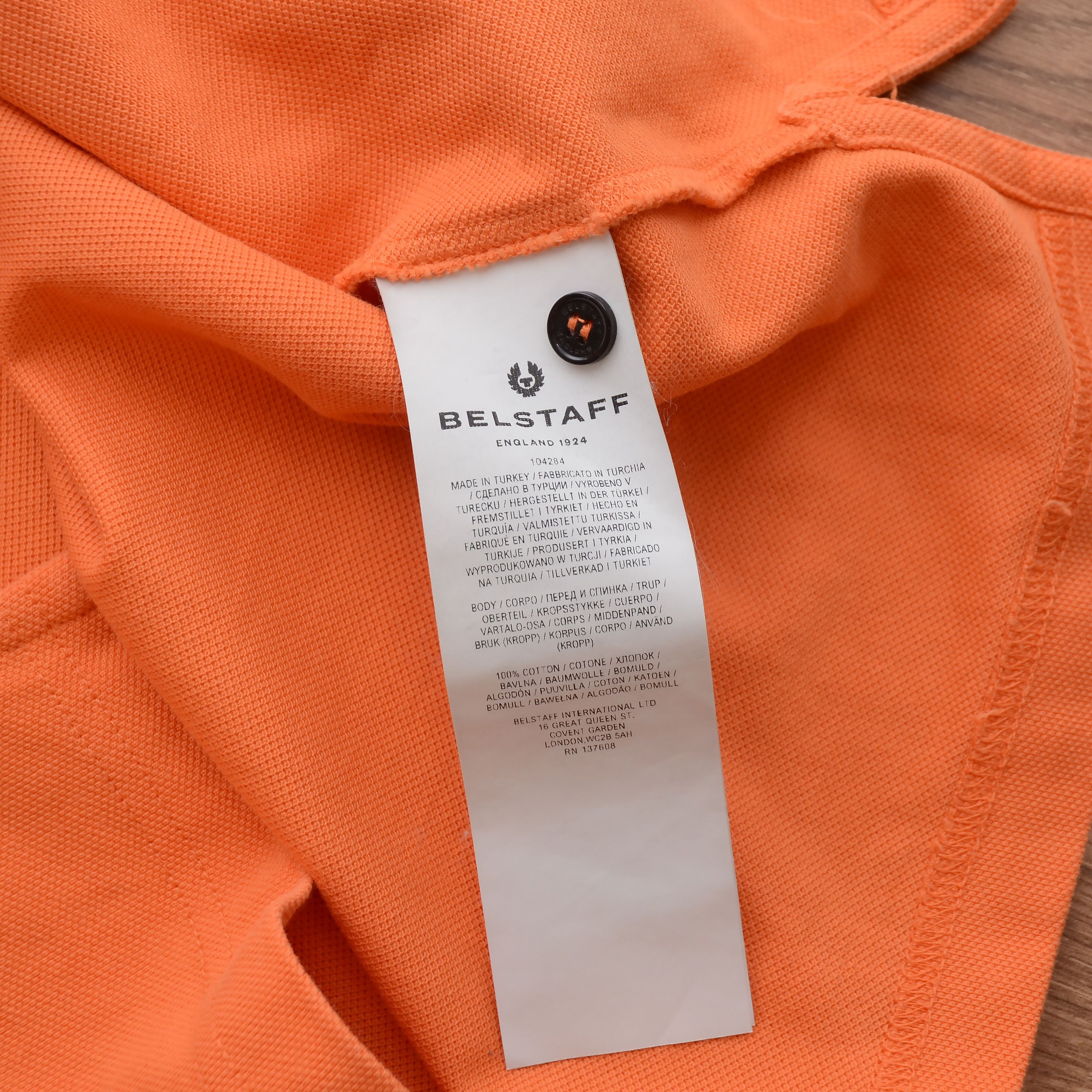 Belstaff Belstaff Polo T-Shirt XL/XXL Orange Lightweight Cotton Size US XXL / EU 58 / 5 - 18 Thumbnail