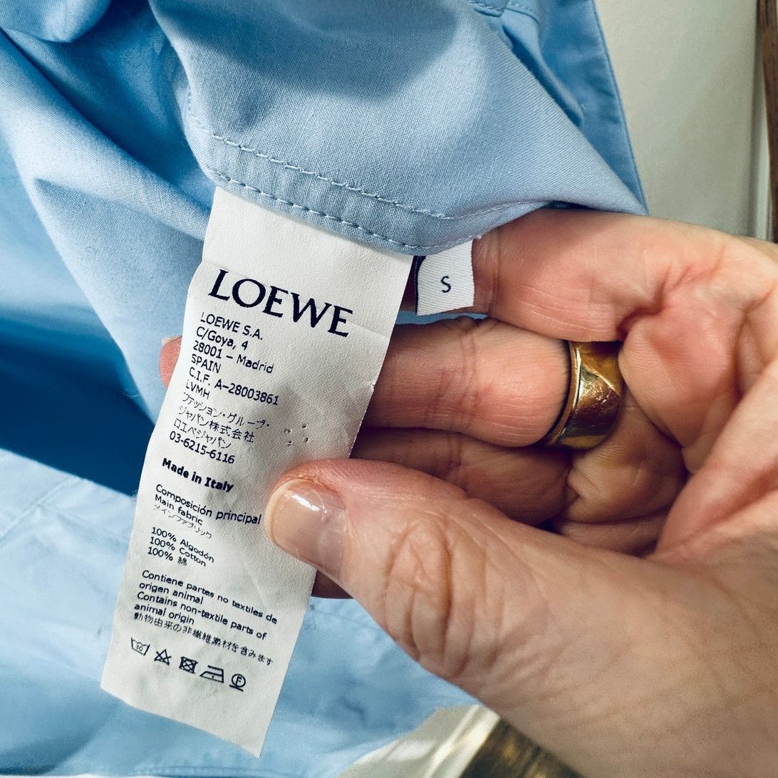 Loewe Loewe Blue Button Split Side Asymmetrical Hem Shirt Dress S Size S / US 4 / IT 40 - 9 Thumbnail