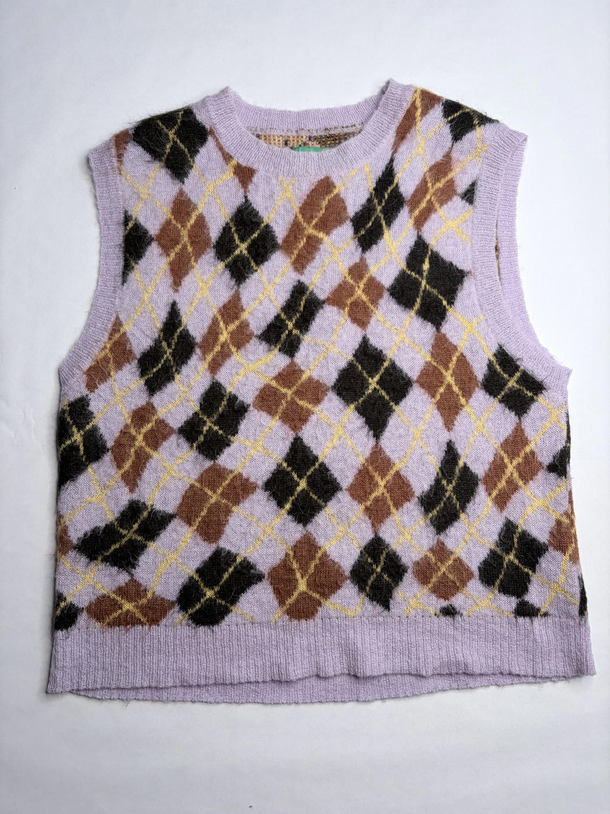 Tres Bien Tres Bien everywear Knit Vest Acid Argyle Lilac Size US XL / EU 56 / 4 - 1 Thumbnail