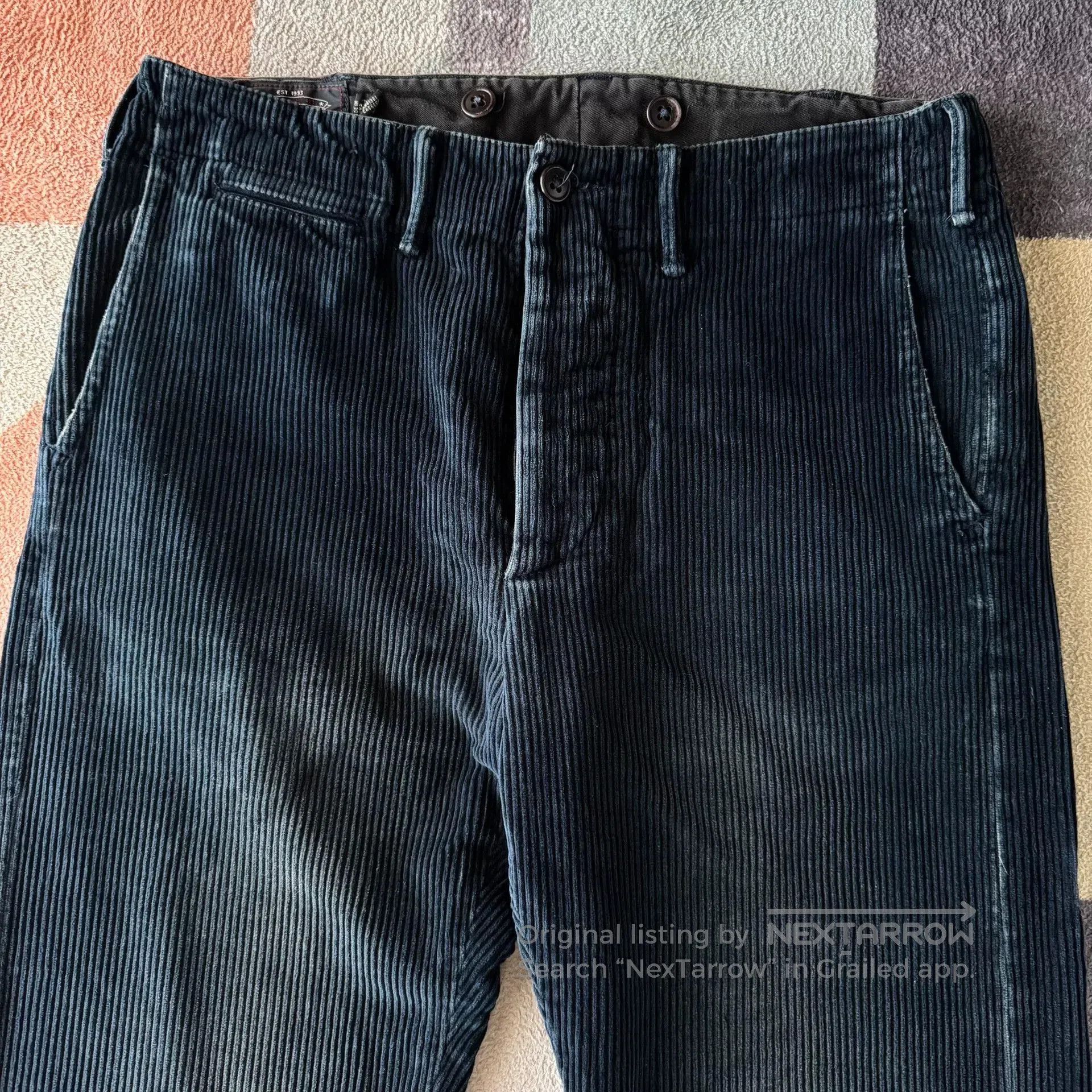 RRL Ralph Lauren RRL Indigo Dyed Corduroy Pants. Size US 30 / EU 46 - 3 Thumbnail