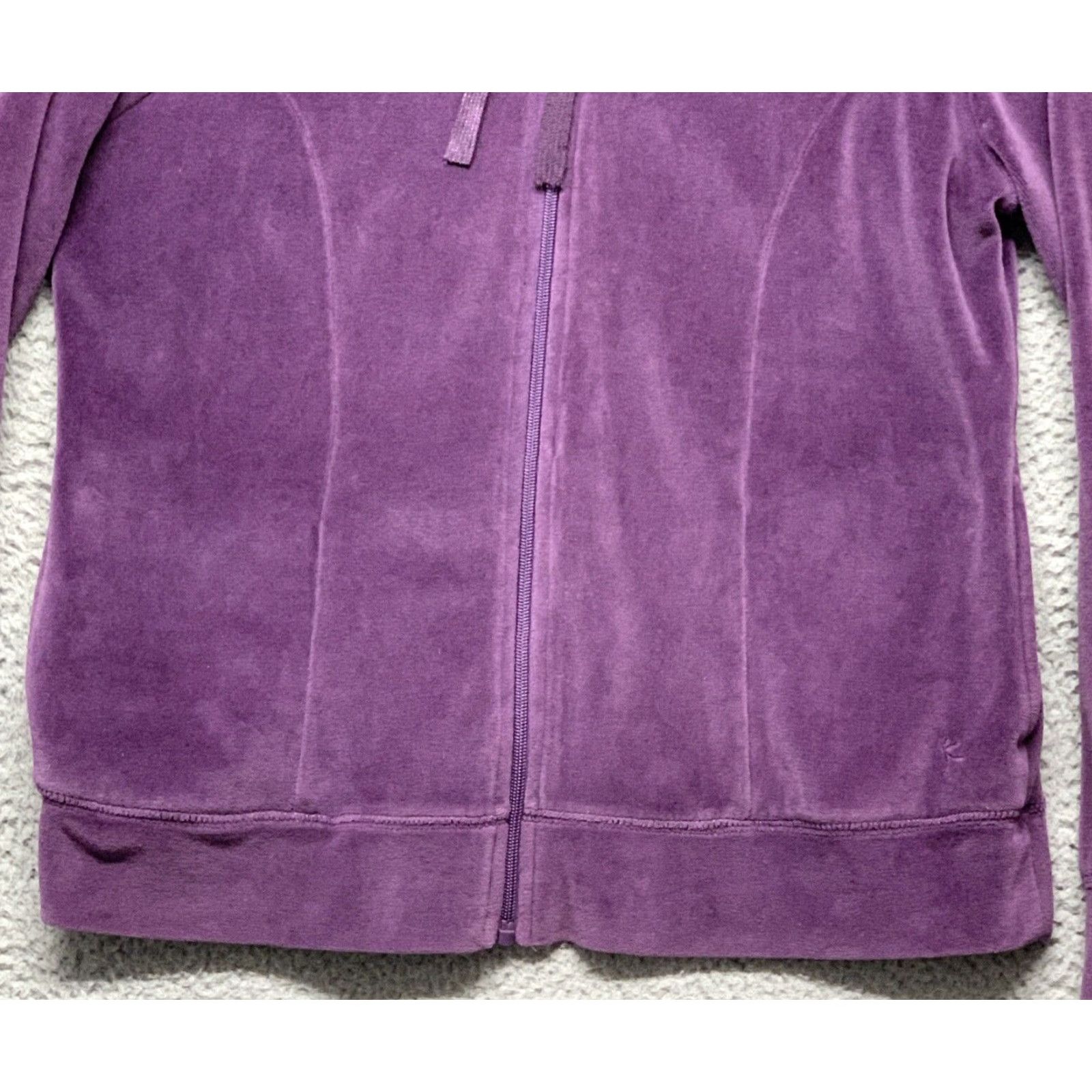 Vintage Danskin Now Women’s Jacket Full Zip Hooded Purple 2-Pockets Size Large-Adult Regular Fleece Polyester Size S / US 4 / IT 40 - 4 Thumbnail