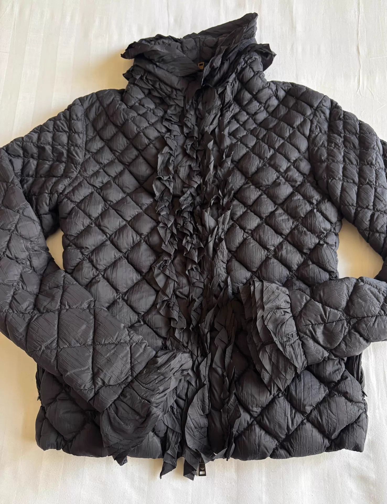 Emporio Armani Emporio Armani Vintage Flower Puffer Jacket Lace Trim Dual Size XS / US 0-2 / IT 36-38 - 5 Thumbnail