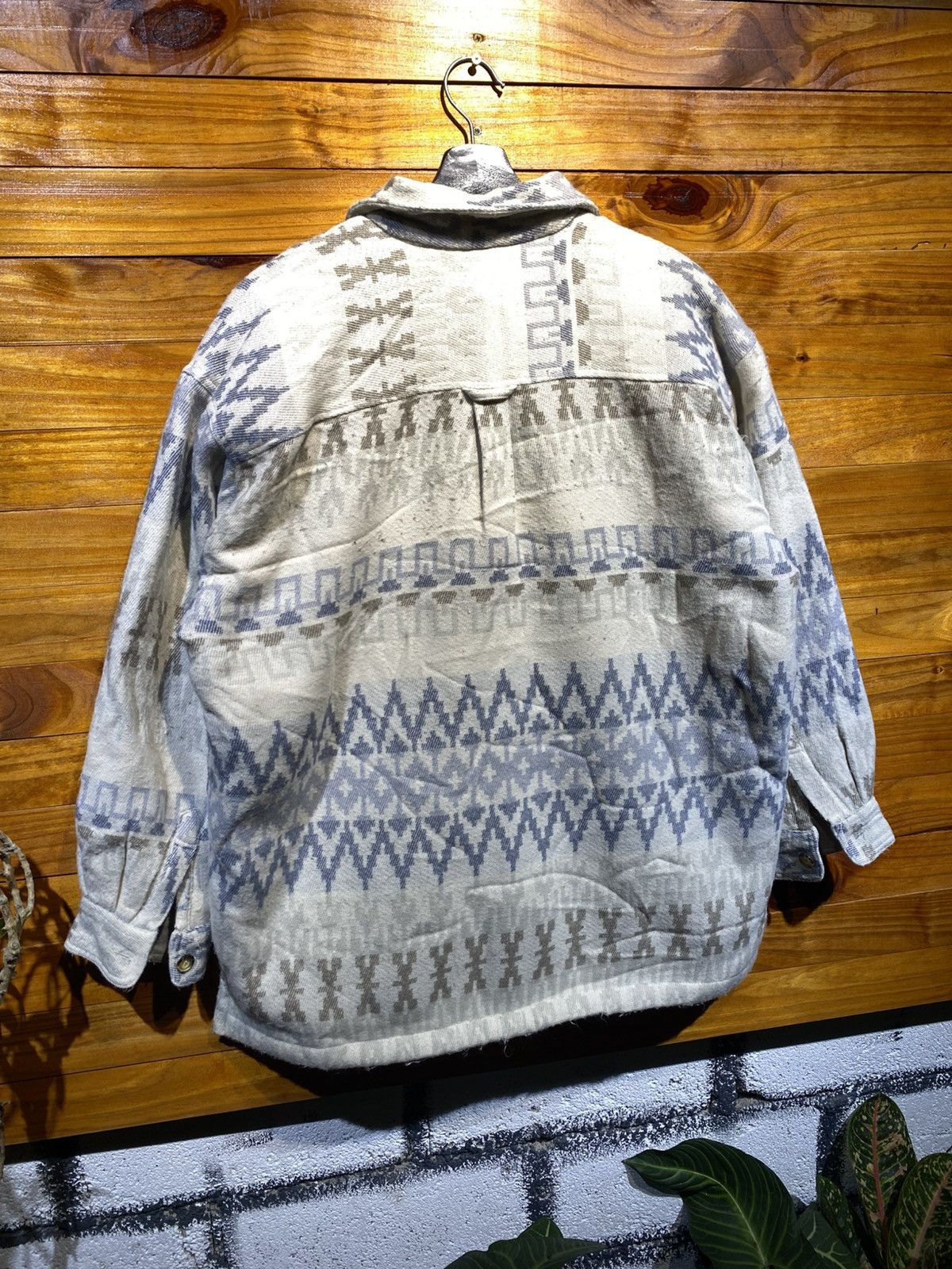 Vintage Vintage Bayleaf American Style Aztec Sherpa Jacket – 90s Size US L / EU 52-54 / 3 - 11 Thumbnail
