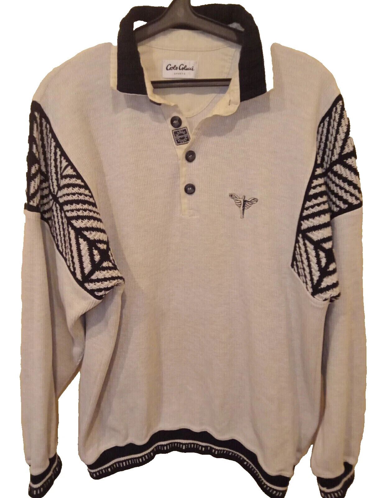 Carlo Colucci VTG Carlo Colucci Sport 3D Knit Polo Jumper 100% Cotton XXL Size US XXL / EU 58 / 5 - 1 Thumbnail