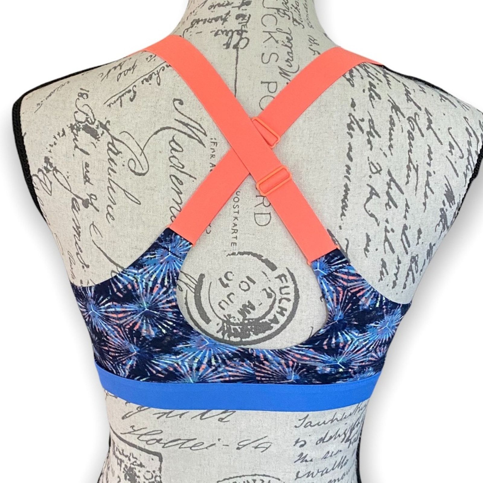 Victoria's Secret Victoria’s Secret Sport Blue Fireworks Sports Bra Size 32DD Size ONE SIZE - 2 Thumbnail
