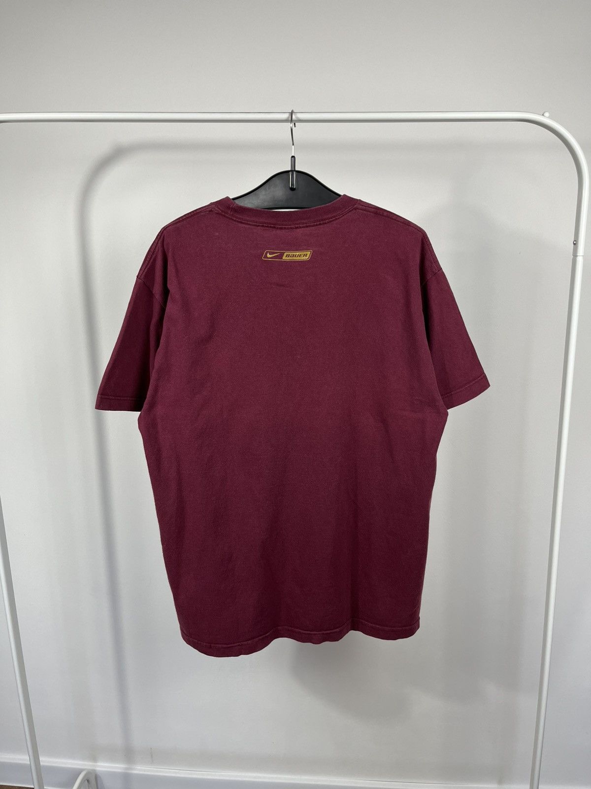 Nike Vintage Nike Bauer Graphic T Shirt Burgundy Hockey Tee L Size US L / EU 52-54 / 3 - 8 Thumbnail