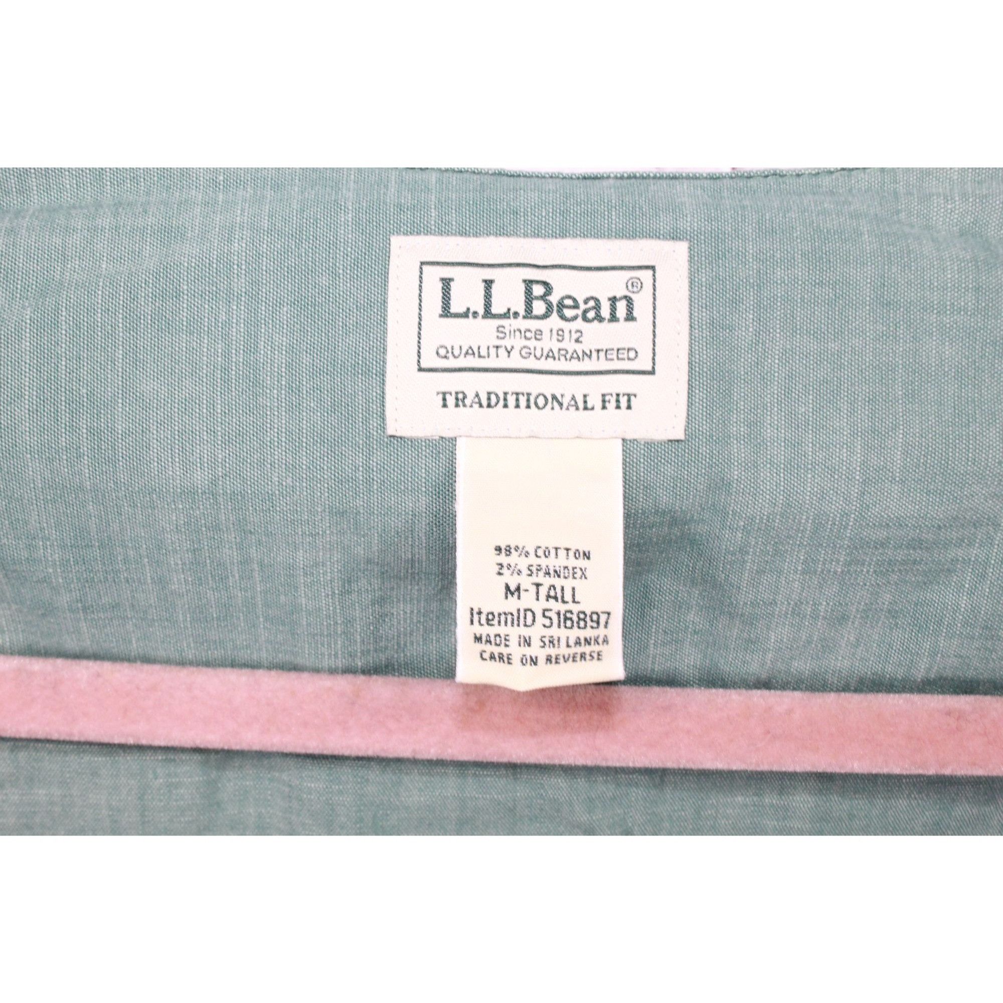 L.L. Bean LL Bean Green Button-Up Shirt M Tall Traditional Fit Size US M / EU 48-50 / 2 - 8 Thumbnail