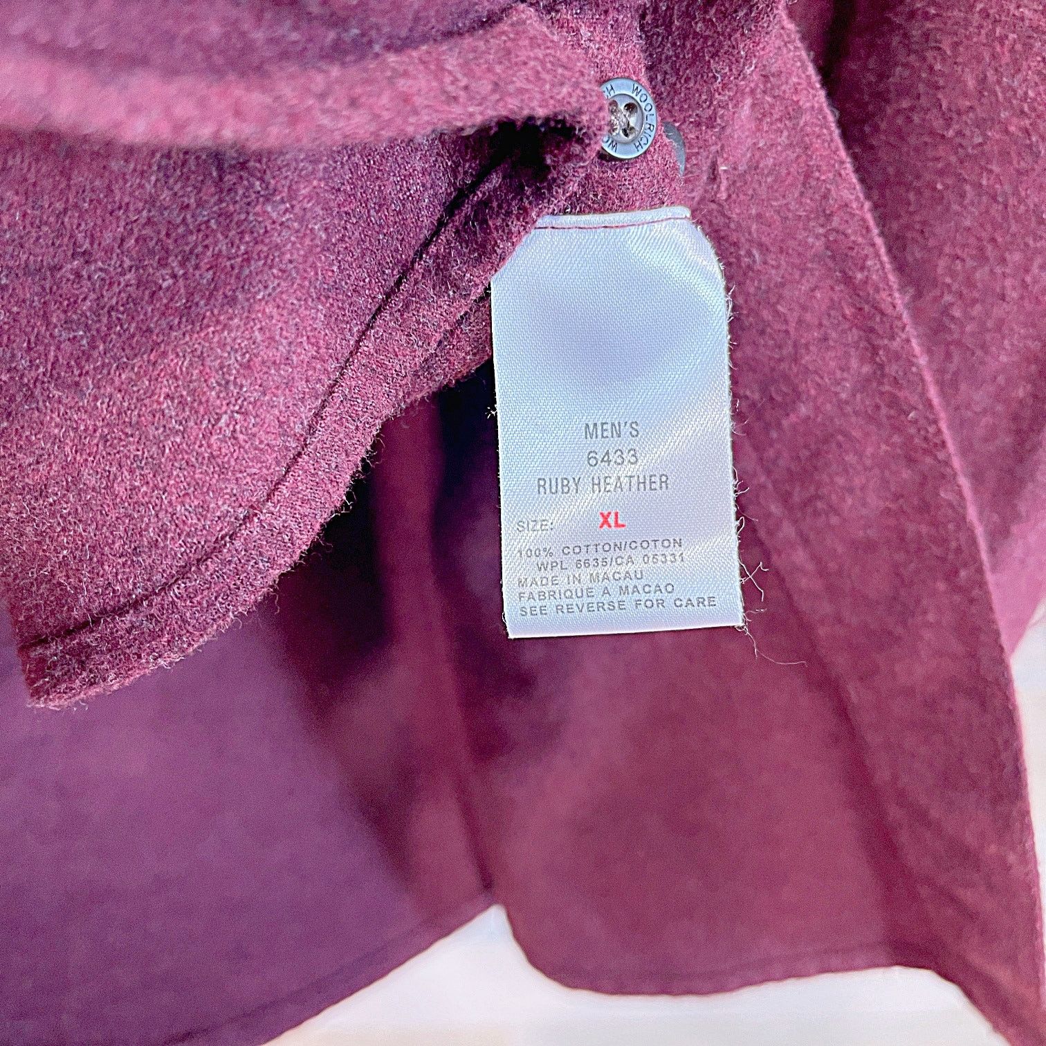 Woolrich Woolen Mills Woolrich Flannel Chamois Cloth Shirt Ruby Red Mens XL Size US XL / EU 56 / 4 - 6 Thumbnail