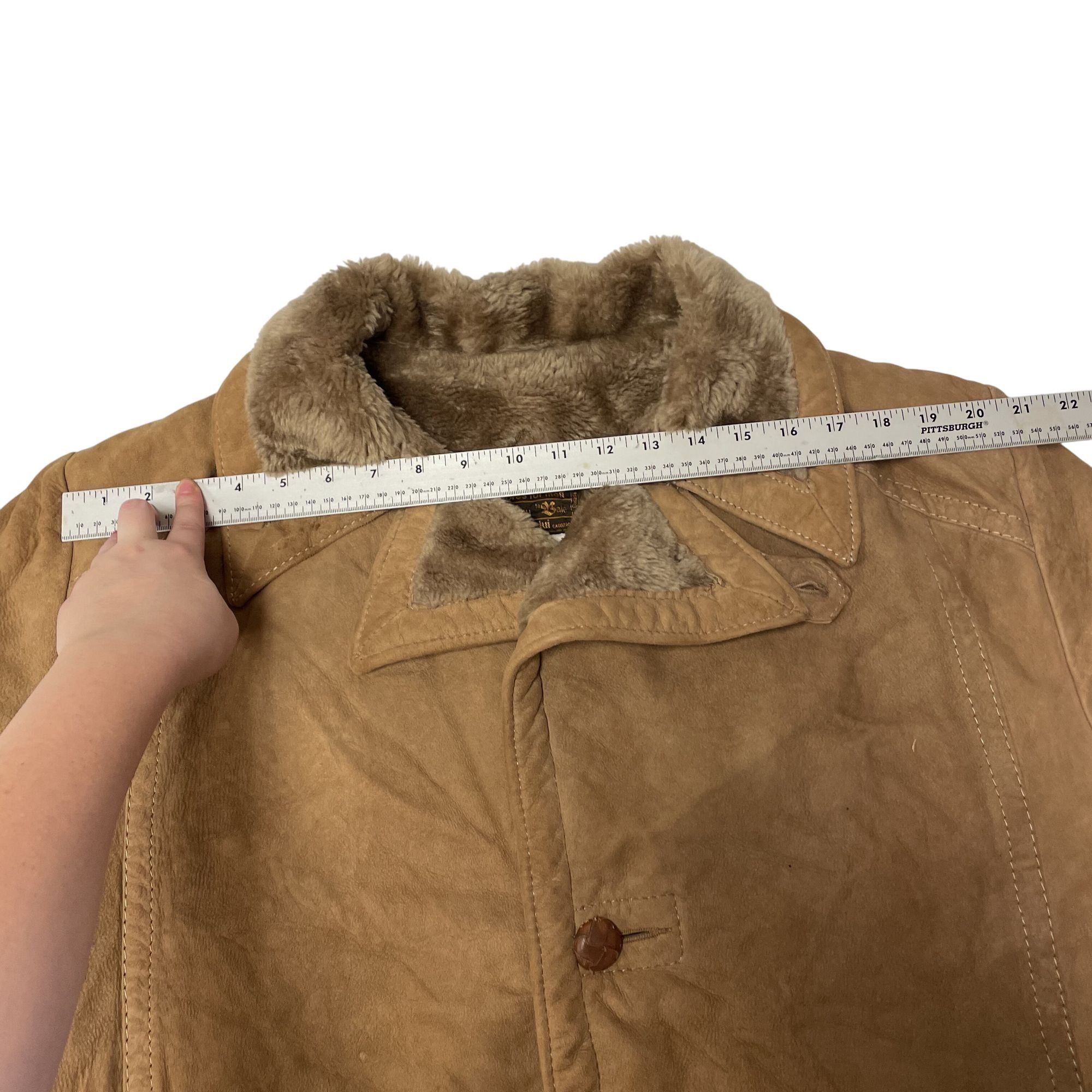 Other 70's Bunker Ramo Borg SHERPA Nubuck Leather Suede Jacket L Size US XL / EU 56 / 4 - 10 Thumbnail