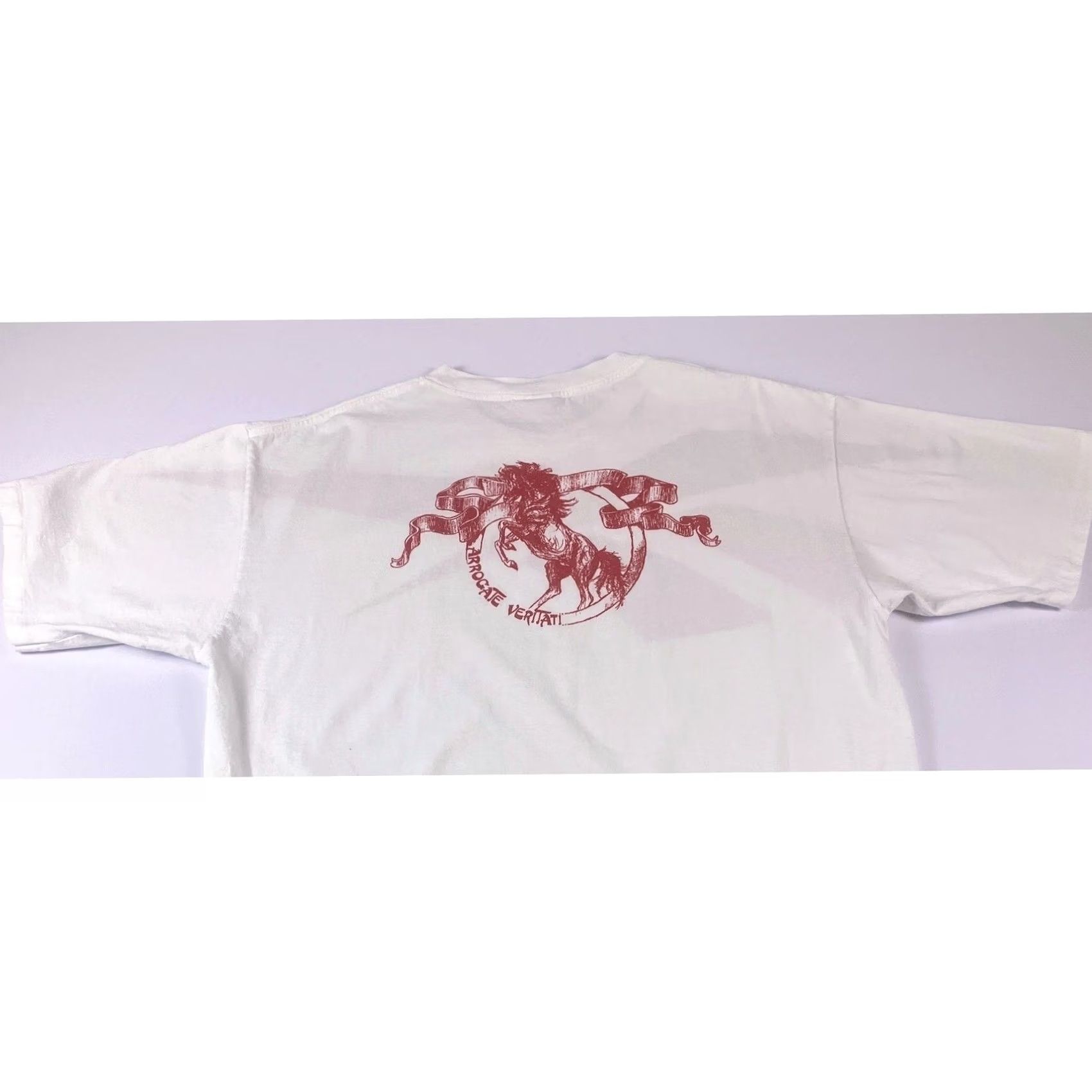 Reebok VINTAGE Reebok T Shirt White Red Logo Graphic Stallion Back Hit Graphic XL Mens Size US XL / EU 56 / 4 - 6 Thumbnail