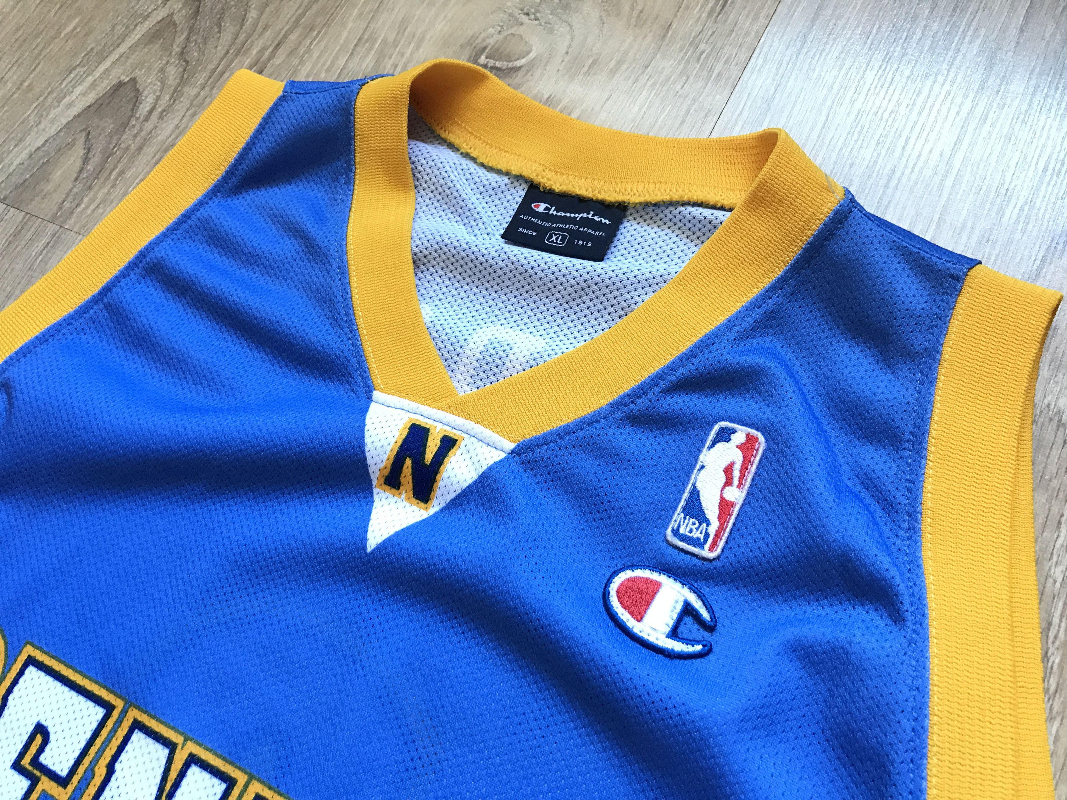 Champion × NBA × Vintage Vintage NBA Denver Nuggets Allen Iverson #3 Jersey Size US XL / EU 56 / 4 - 4 Thumbnail
