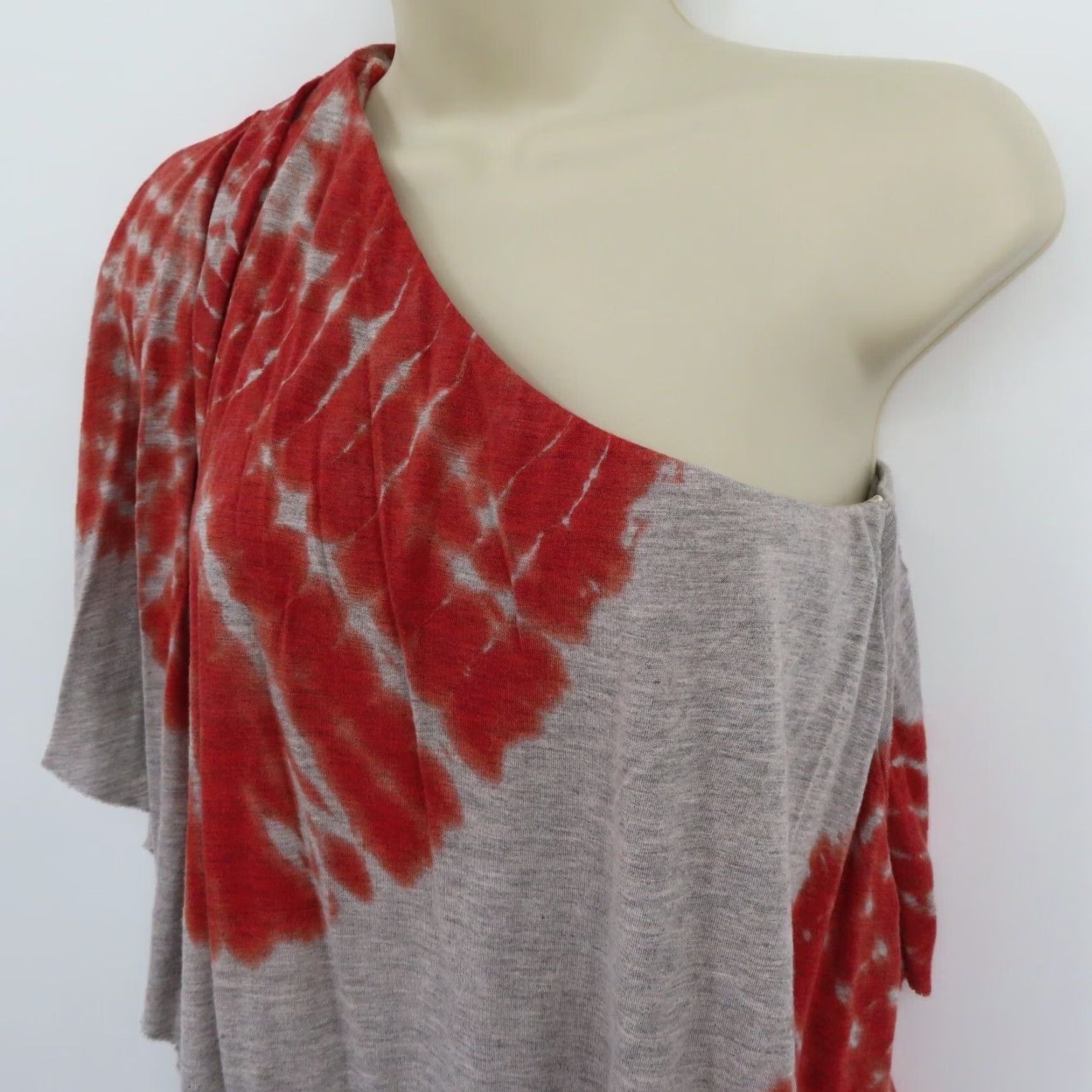 Young Fabulous & Broke Young Fabulous & Broke Dress XS Women Gray Tie Dye One Shoulder T-Shirt Dress Bohemian Casual Short Size XS / US 0-2 / IT 36-38 - 4 Thumbnail