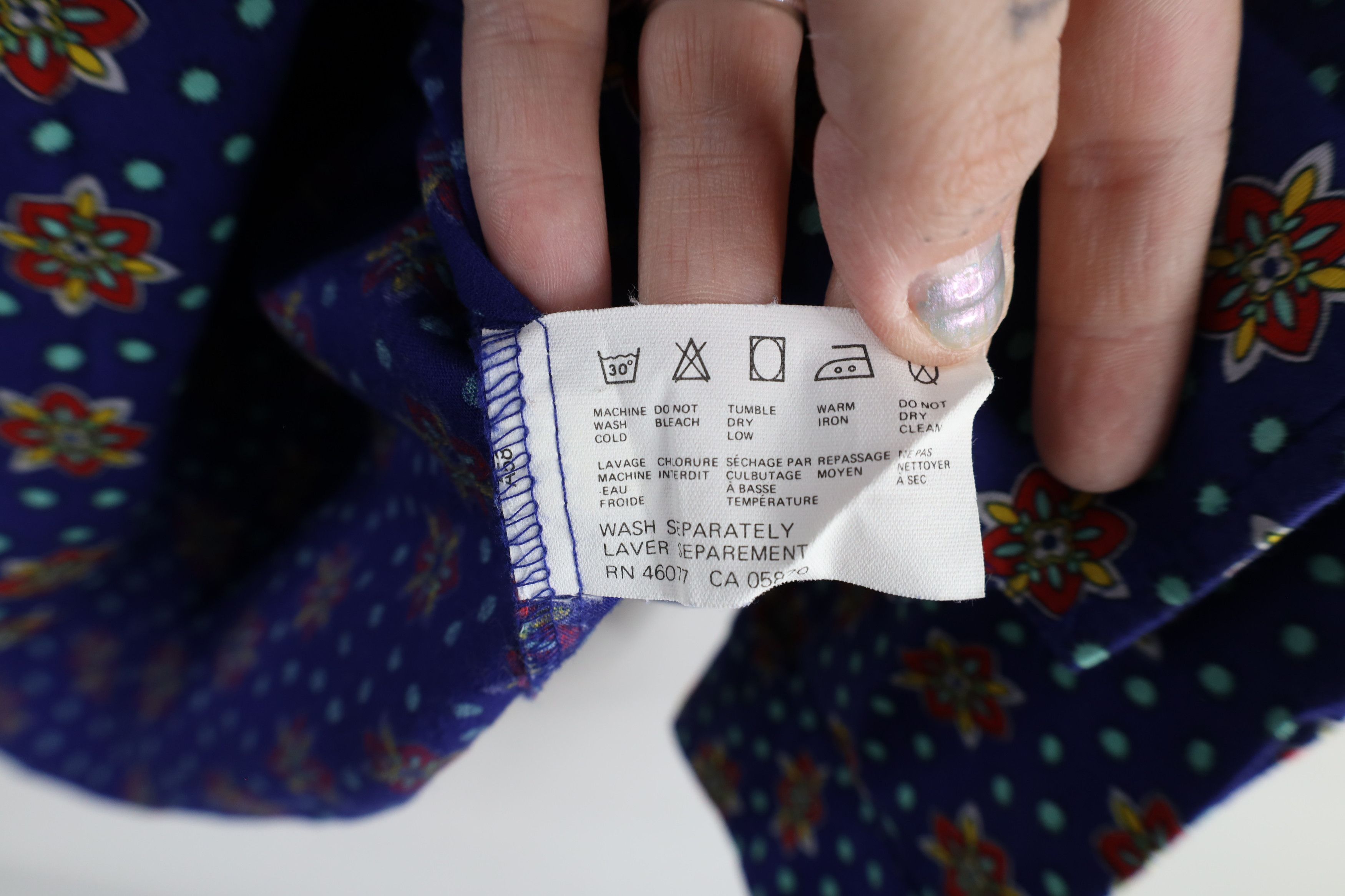 Esprit × Vintage Vintage 90s Esprit Rainbow Looped Collar Button Shirt Size S / US 4 / IT 40 - 7 Thumbnail