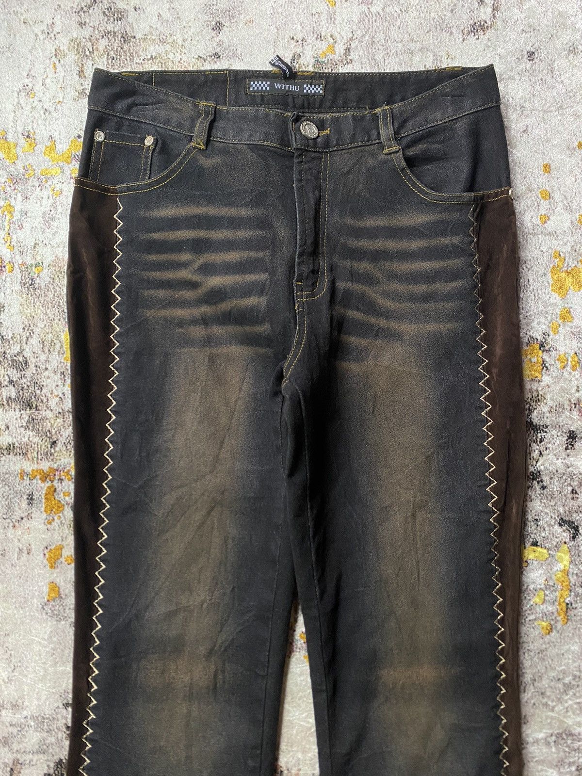 If Six Was Nine × Japanese Brand × Tornado Mart Japanes Withu Flare Jeans Size US 28 / EU 44 - 3 Thumbnail