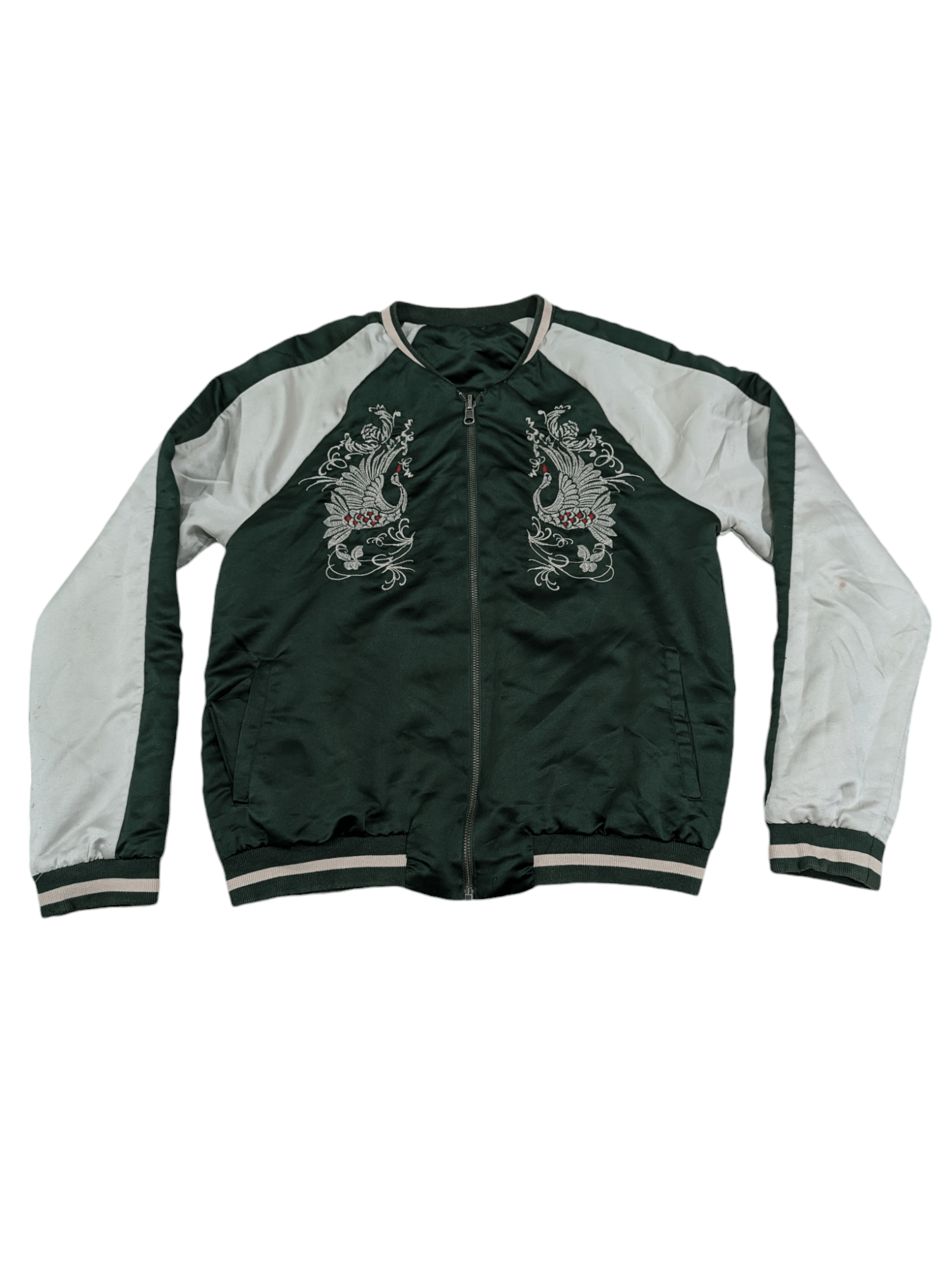 Japanese Brand SUKAJAN JACKET EMBROIDERY PEACOCK Size US S / EU 44-46 / 1 - 2 Thumbnail