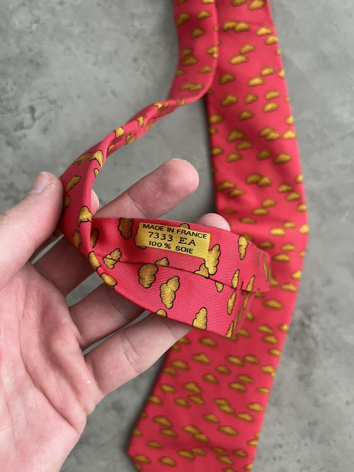 Hermes Hermes 100% Silk Pink Ties Size ONE SIZE - 4 Thumbnail