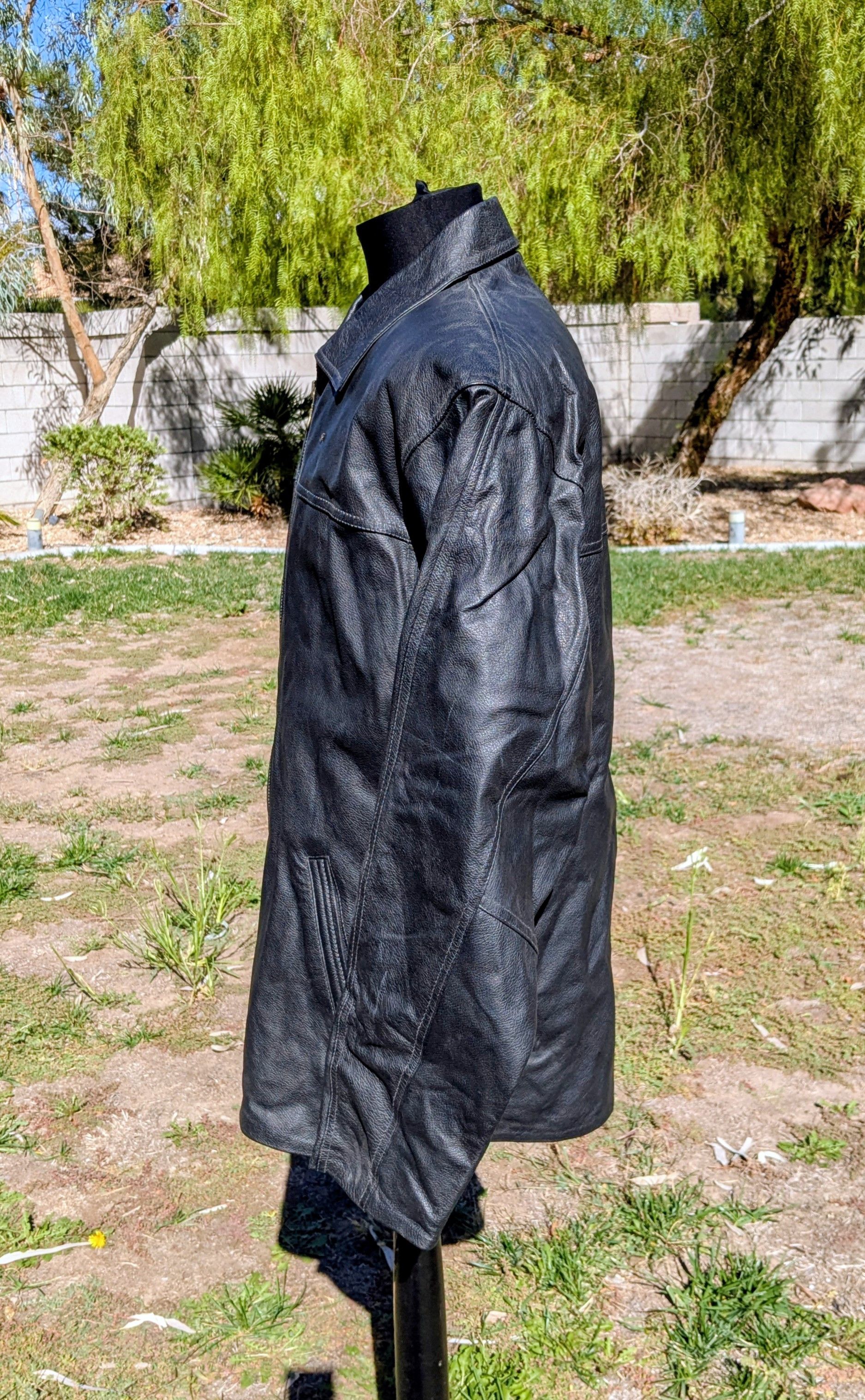 Other Vintage 90's Cuero Legitimo Leather Womens 4XL Jacket Coat Size 4XL / US 24-26 - 3 Thumbnail