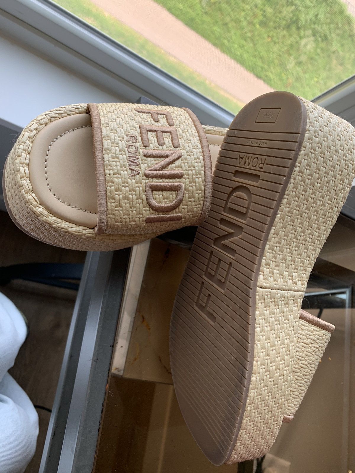 Fendi Fendi Sunshine Platform Wedge Sandal Size US 7.5 / IT 37.5 - 2 Thumbnail
