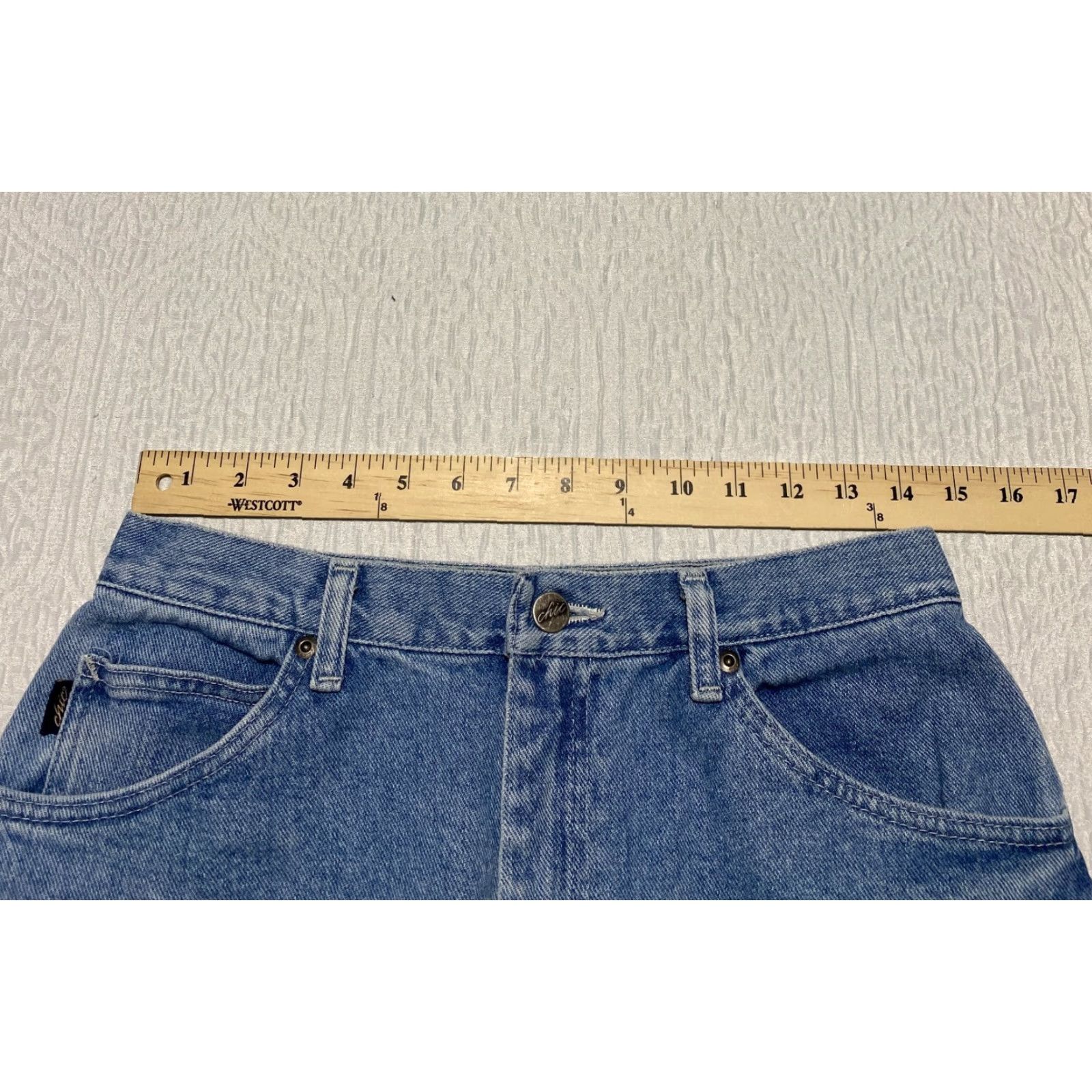Vintage VINTAGE CHIC Jeans Women 12P Blue High Rise 90s Mom 5-Pocket Denim Cotton 100% Petite (USA) Women’s Jeans Size 29" - 6 Thumbnail