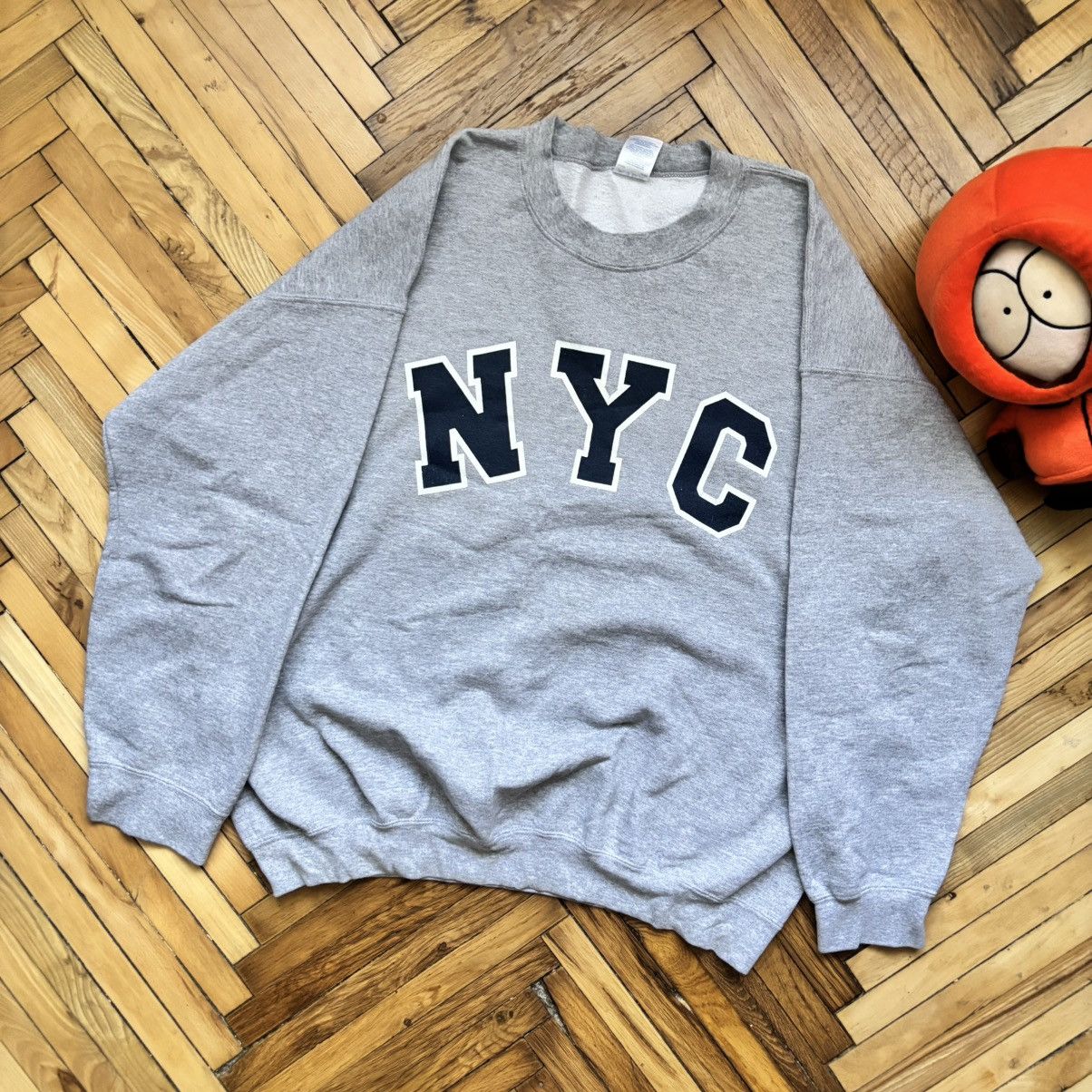 40oz NYC × Hysteric Glamour × Vintage Vintage Crewneck Boxy Heavyweight Sweatshirt NYC Crazy Fit Size US XL / EU 56 / 4 - 1 Thumbnail
