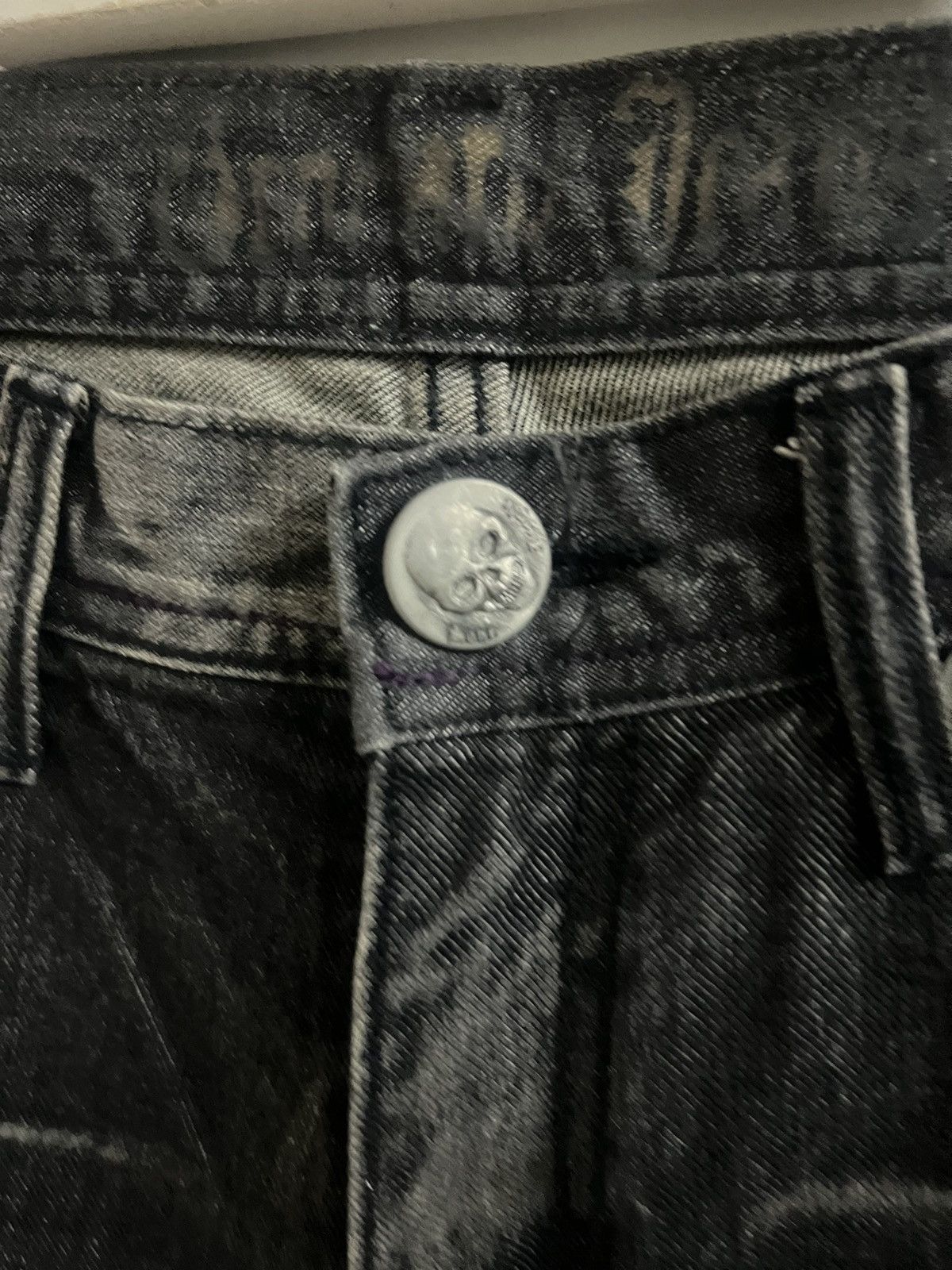 Japanese Brand FLARE UNKNOWN SKULL DENIM PANT Size US 30 / EU 46 - 10 Thumbnail
