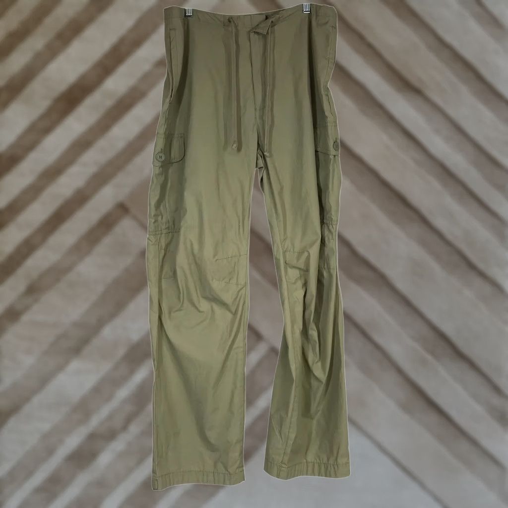 Gap GAP Men Pants Cargo Beig e Button Drawstring Waist Parachute Inseam 32 M 90s Y2K Mens Size US 31 - 1 Thumbnail