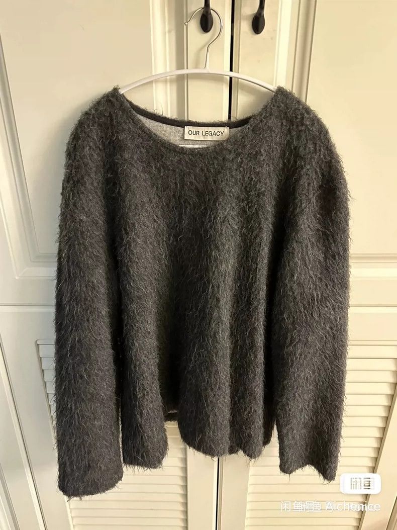 Our Legacy Our Legacy size50 Black and grey horsehair knit sweater Size US M / EU 48-50 / 2 - 2 Thumbnail