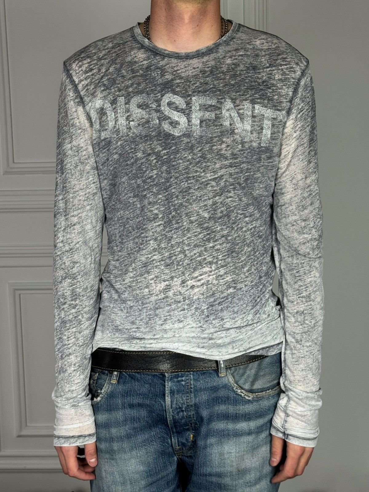 Allsaints Allsaints Avant Garde Distressed Grunge Vibe Long Sleeve Top Size US S / EU 44-46 / 1 - 1 Thumbnail