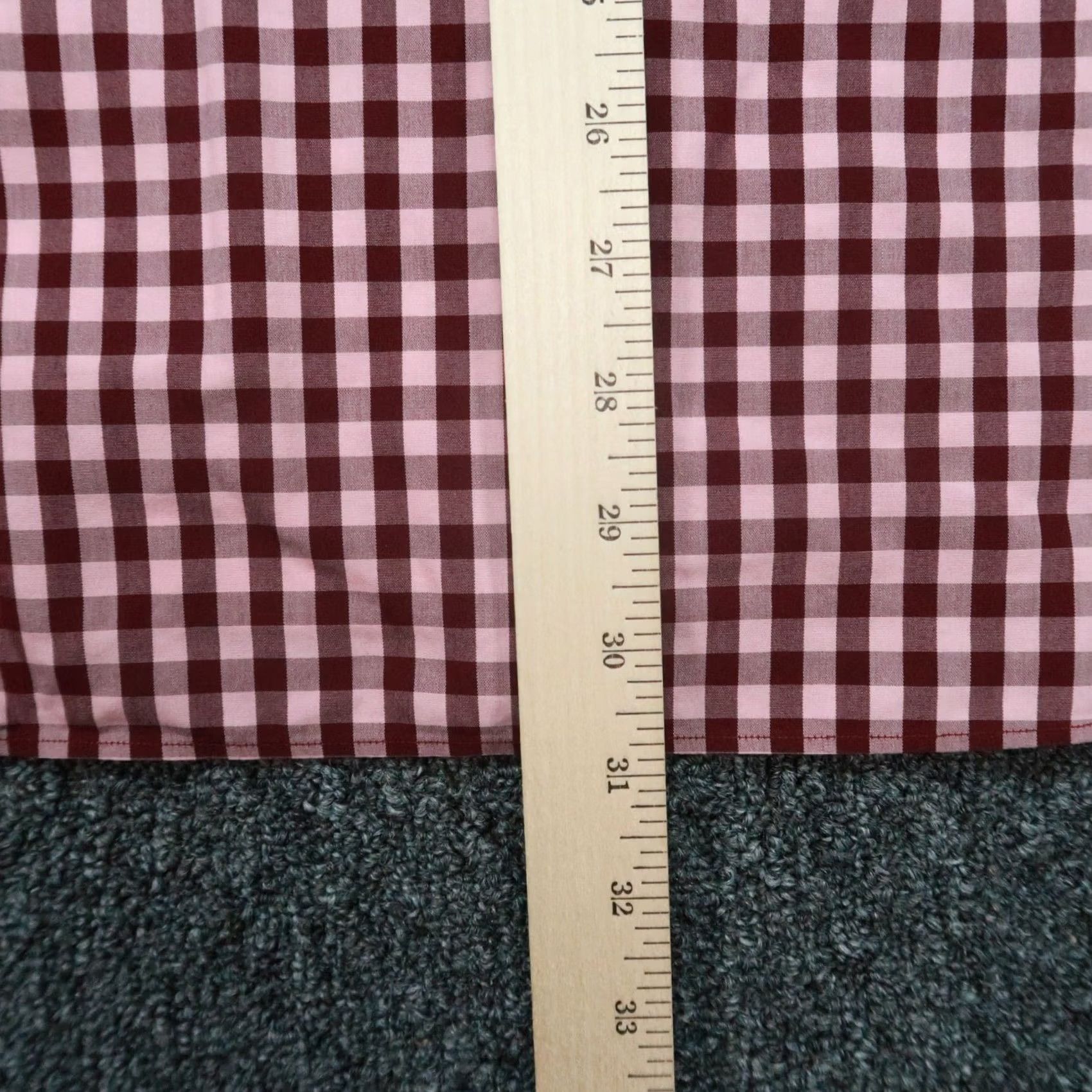 Bonobos Bonobos Shirt Mens Medium 16 Red Slim Fit Wrinkle Free Gingham Check Long Sleeve Dress Shirt Casual Formal Business Mens Size US M / EU 48-50 / 2 - 6 Thumbnail