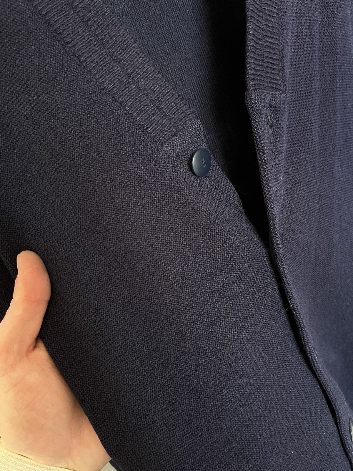 Lacoste Vintage Lacoste Navy Cardigan 90s Classic Logo Made in Spain Size US XL / EU 56 / 4 - 9 Thumbnail