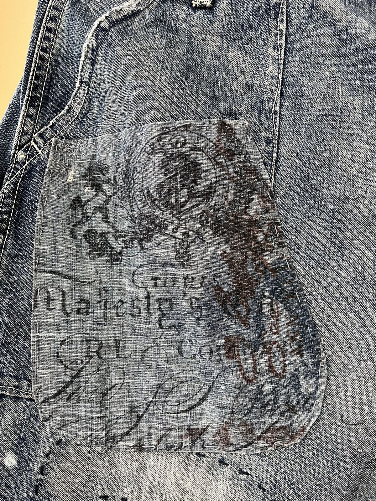 Ralph Lauren 💥 Ralph Lauren Repaired Boro Patchwork Naval Pants Size US 42 / EU 58 - 4 Thumbnail