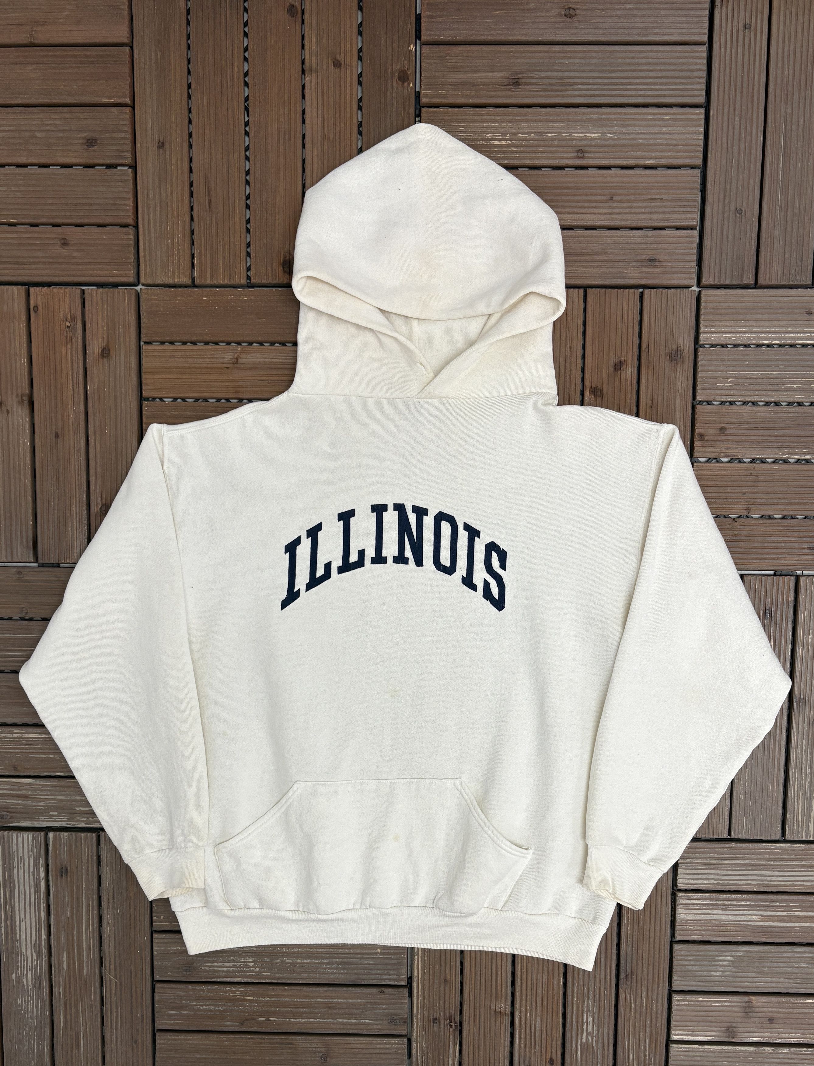 Russell Athletic × Vintage Illinois Fighting Illini Mom Vintage White Hoodie Sweater Size US L / EU 52-54 / 3 - 1 Thumbnail